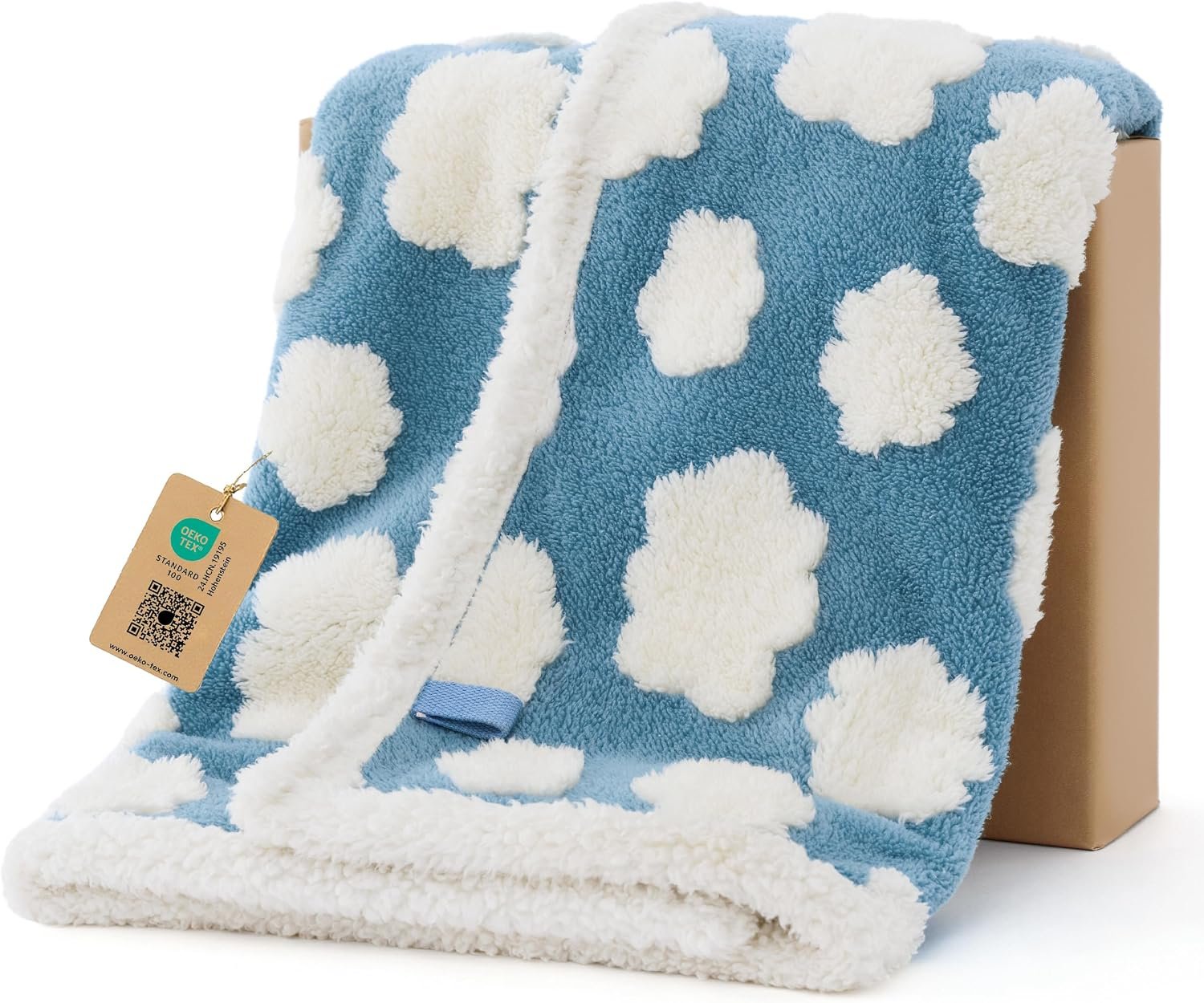 LE SURE Waterproof Dog Blankets for Small Dogs Cute Cozy 3D Jacquard,25×35