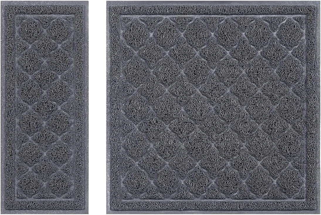 unipaws Cat Litter Trapping Mat, Litter Box Scatter Control Pad | Litter Free Floors and Urine Waterproof, Gentle on Paws, No Phthalate