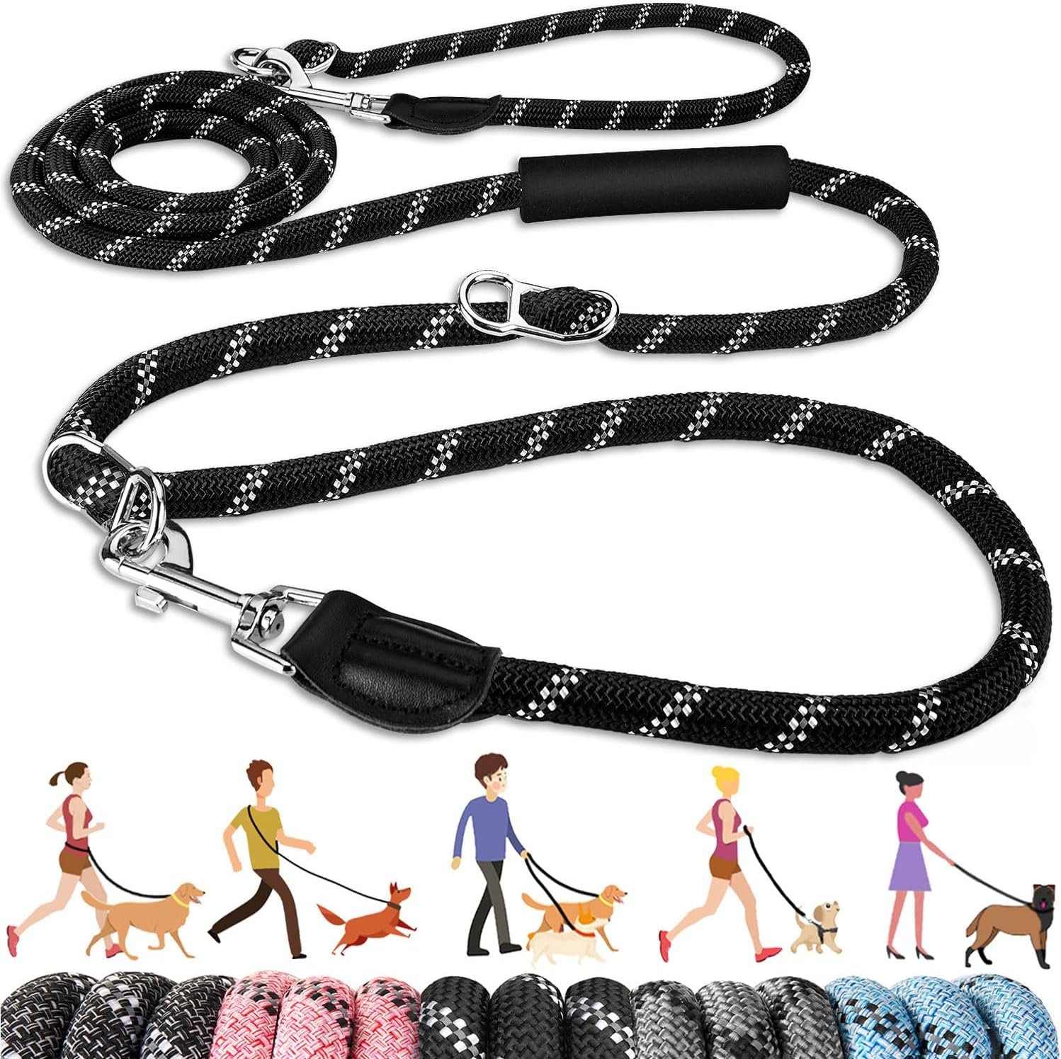 Lukovee Hands Free Dog Leash, 10FT Adjustable Waist-Lead & Shoulder Lead