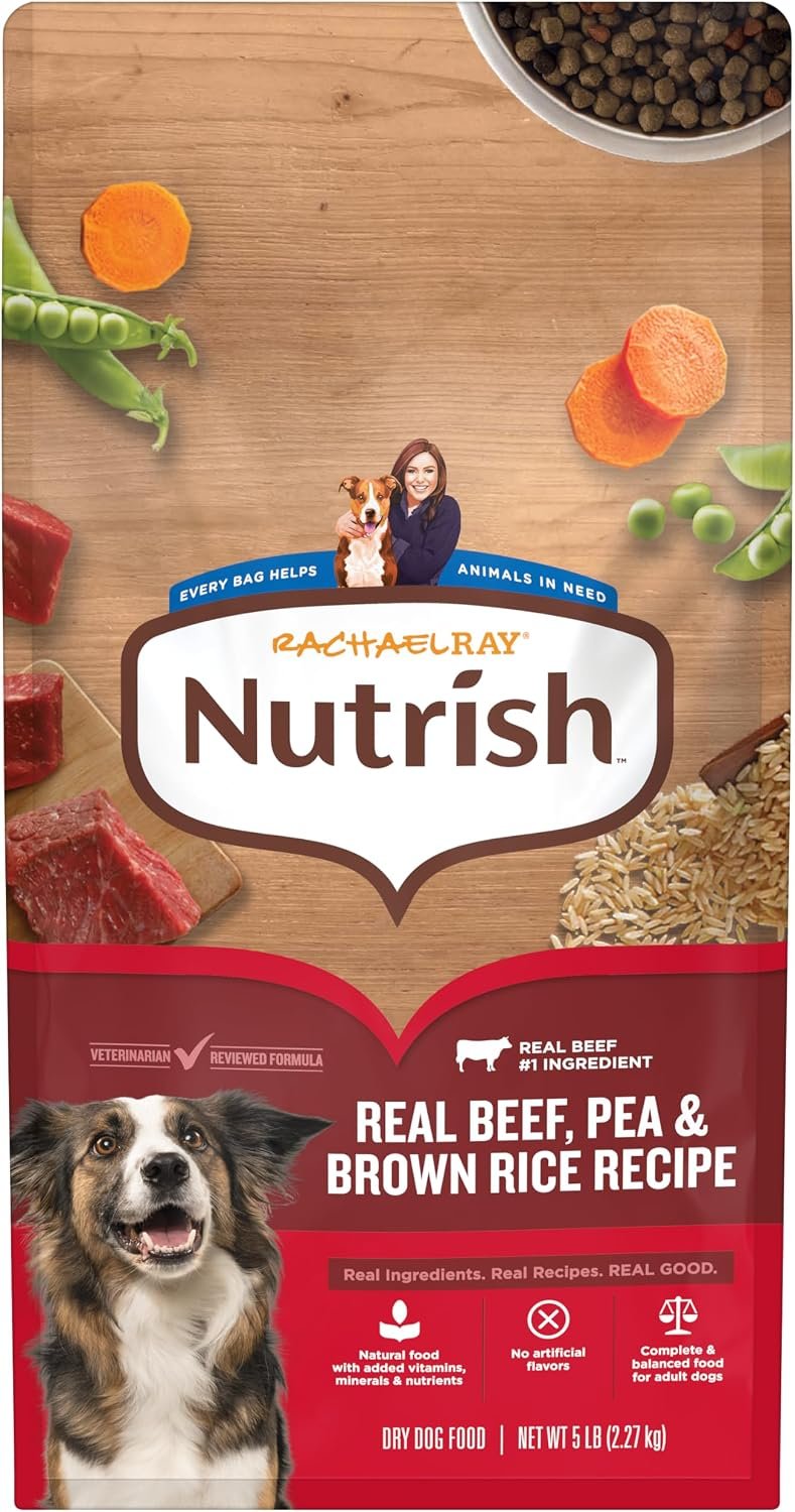 Nutrish Dry Dog Food, Beef, Pea & Brown Rice, 5 lb. Bag (Rachael Ray)
