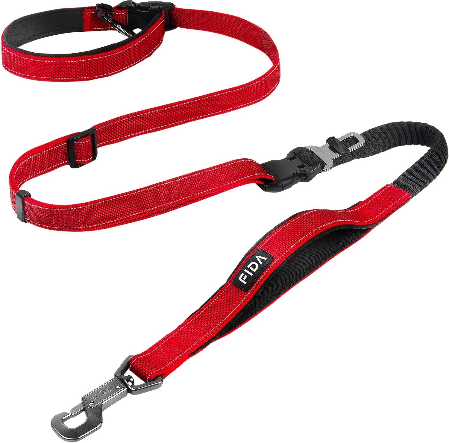 Fida 6-in-1 Hands Free Dog Leash Heavy Duty, Waist Corssbody Dog Leash