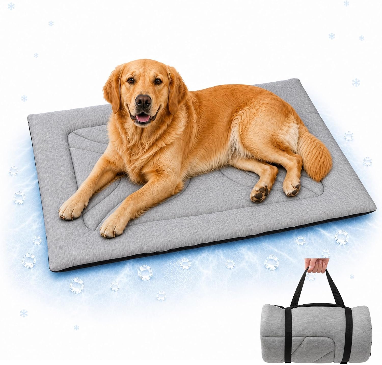 Cooling Dog Mat, 3cm Thick Washable Non-Slip Bed Pad