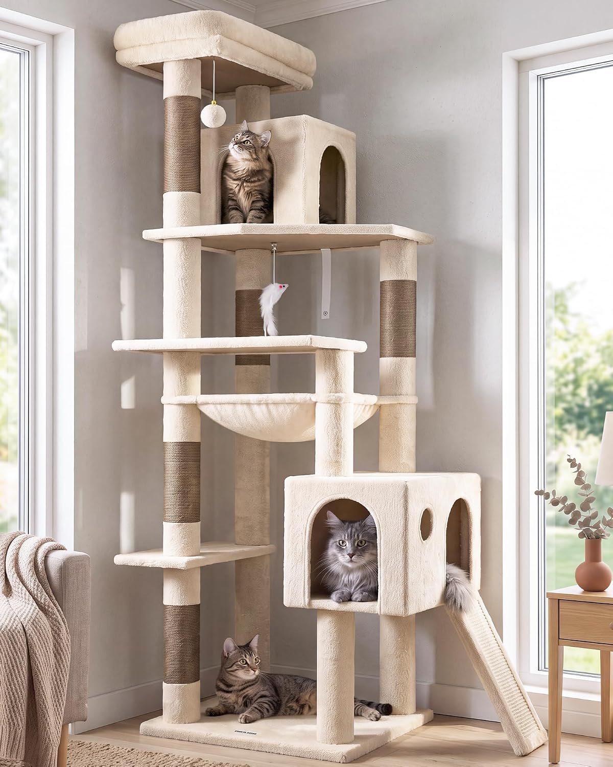Globlazer F70 Pro Heavy Duty Cat Tree Tower for Indoor Cats Large Adult