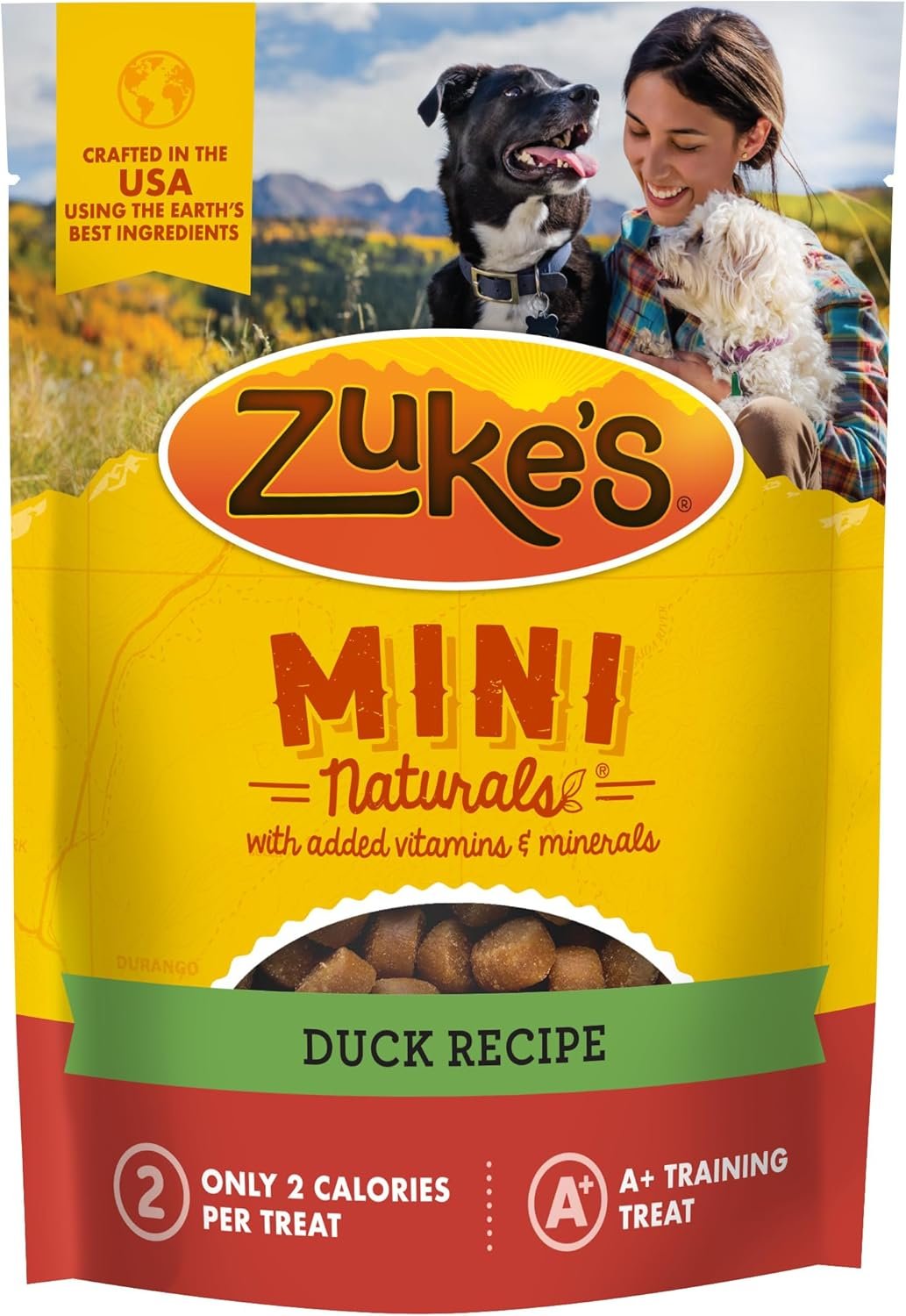 Zuke’s Mini Naturals Dog Training Treats, Duck Recipe, 16 oz Pouch
