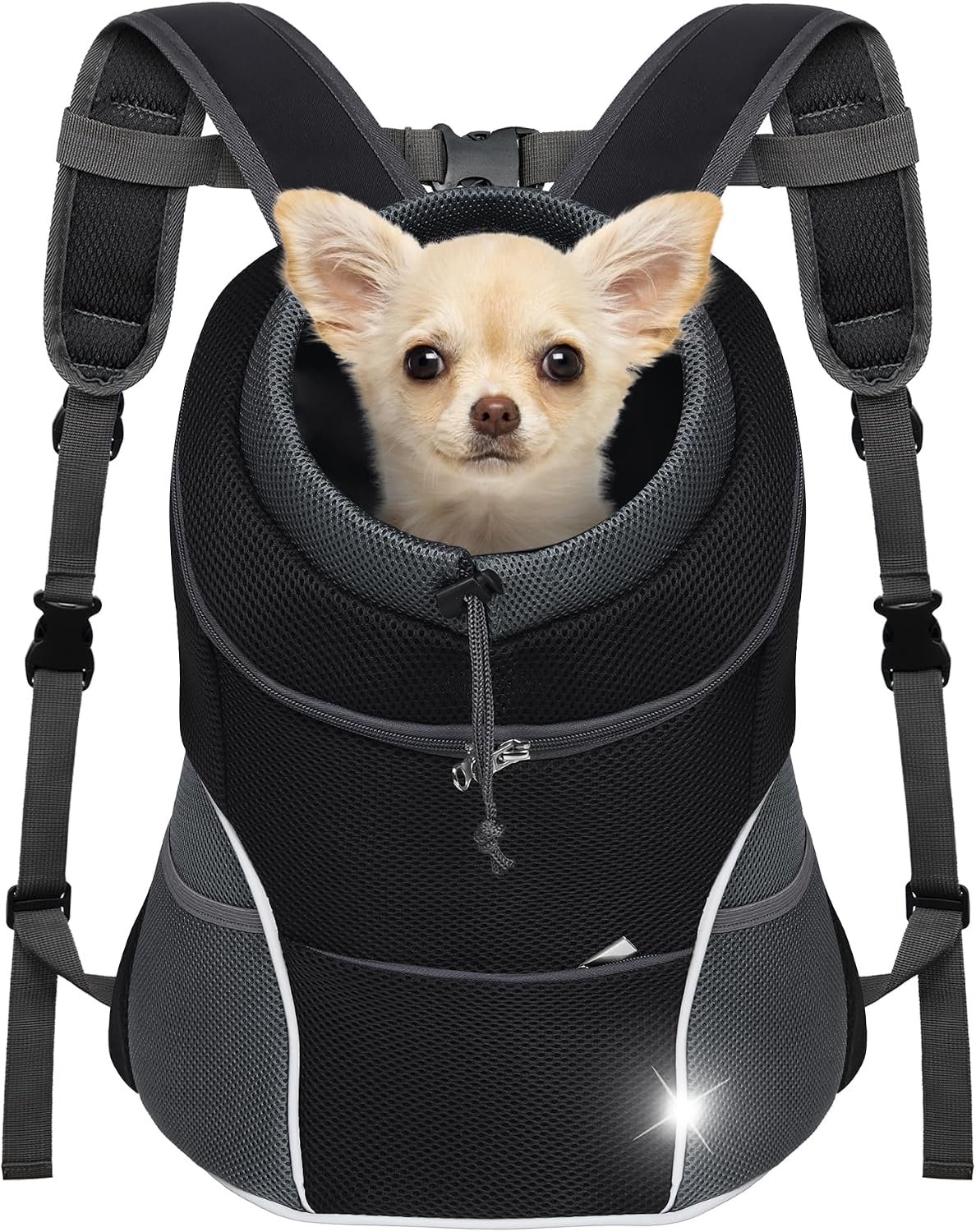 YUDODO Dog Front Carrier Backpack, Adjustable Breathable Dog Backpack