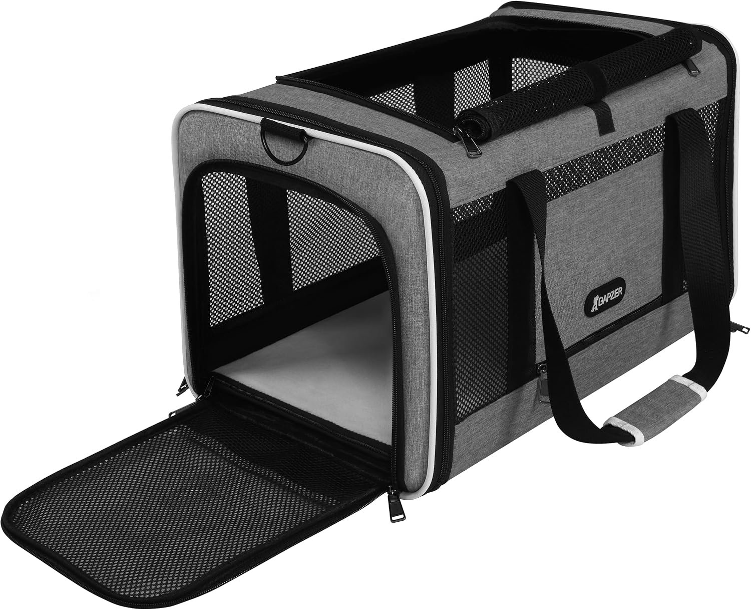 GAPZER Cat Carrier 18x11x11 Top Load, Soft-Sided Pet Travel Bag Over 15 lbs