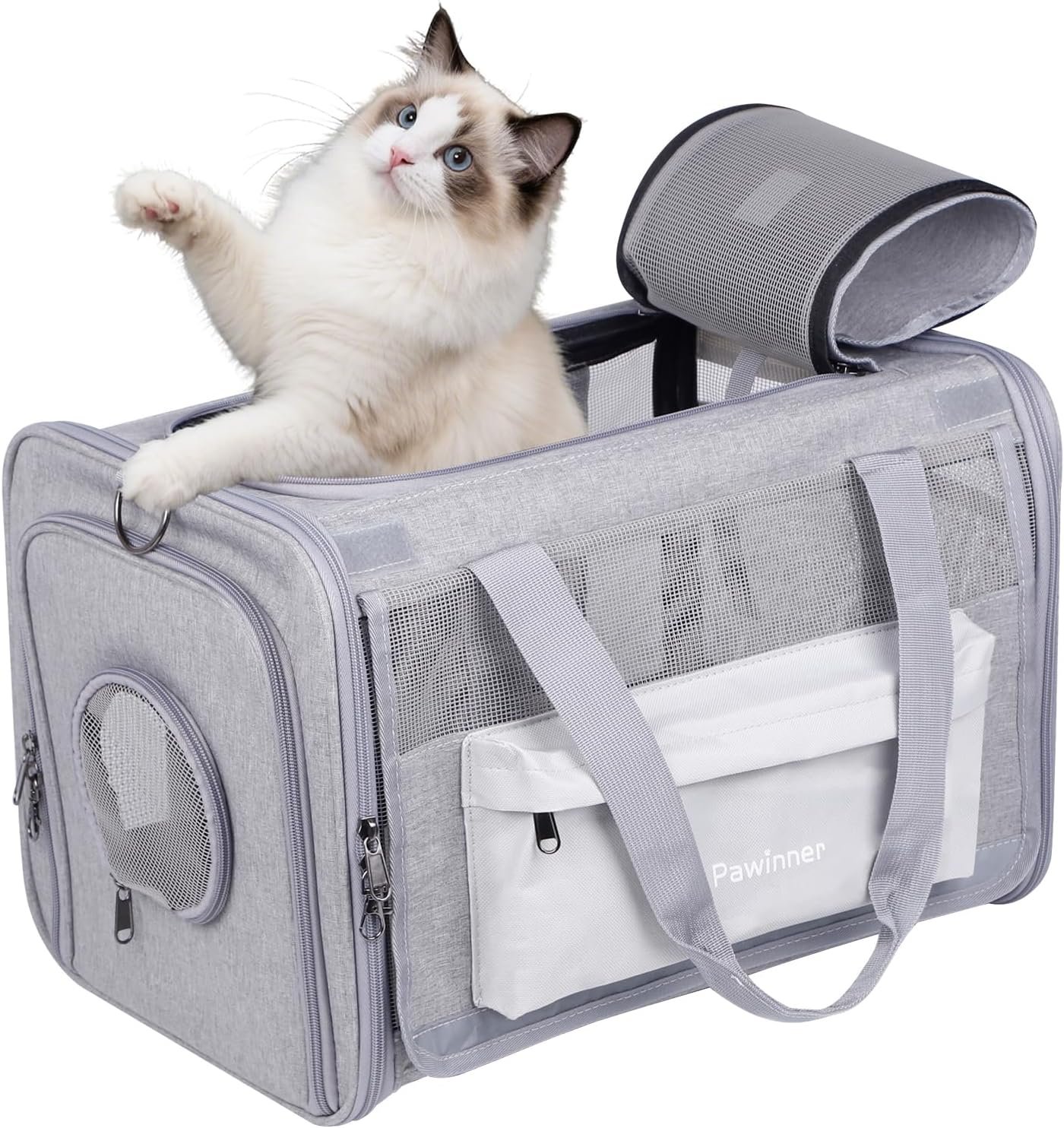 Cat Carriers, 17″x11″x11″ Collapsible Pets Travel Carriers