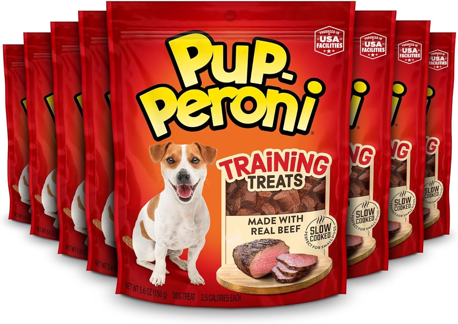 Pup-Peroni Dog Training Treats Made With Real Beef, 8 Bags (5.6 Oz. Each)