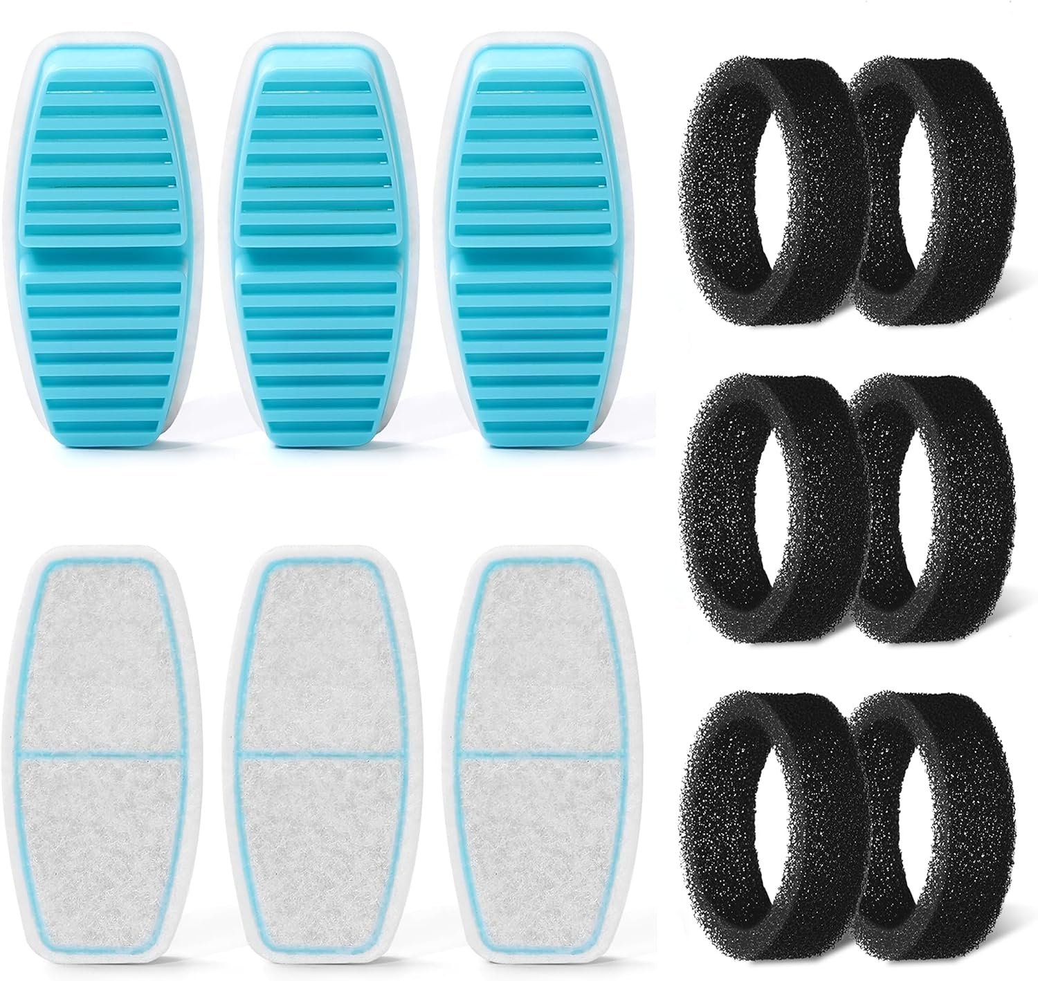 FOFNON Cat Water Fountain Filters: 12 Cat Fountain Replacement Filter
