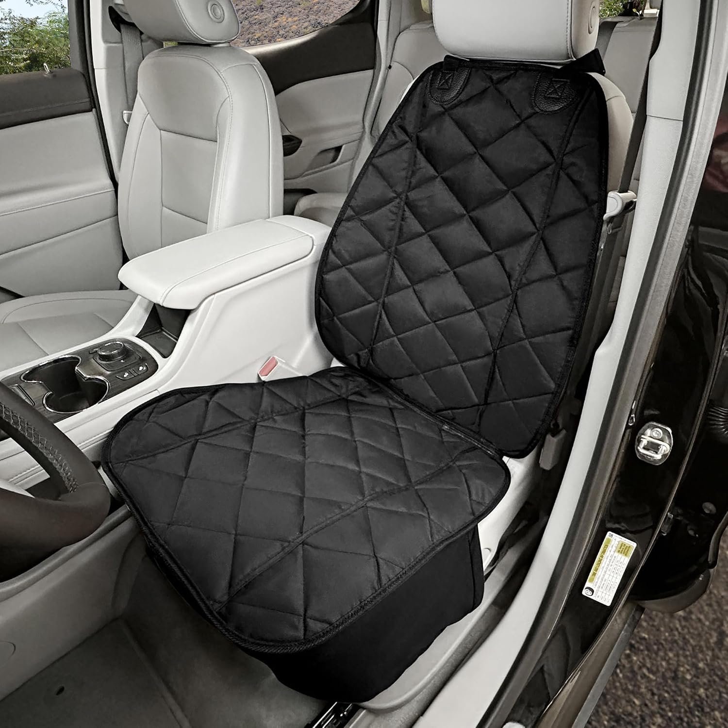 4Knines Heavy Duty Front Bucket Seat Cover for Dogs, Waterproof, Black