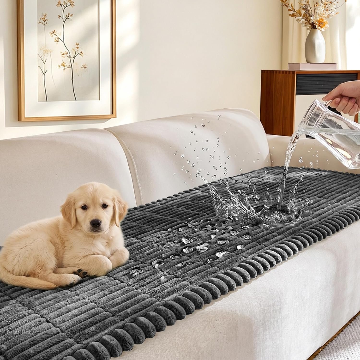 FUANGUI Waterproof Couch Cover Sofa Cover for Dogs and Pets Sofa Protector