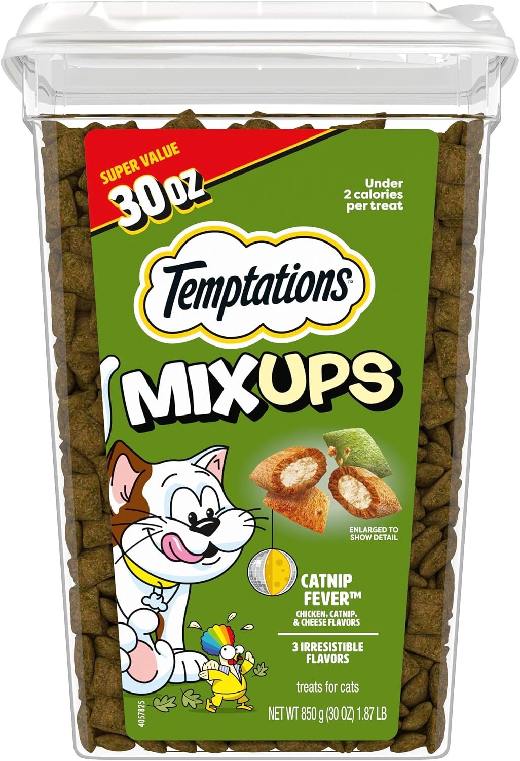 Temptations MixUps Crunchy and Soft Cat Treats, Catnip Fever, 30 oz