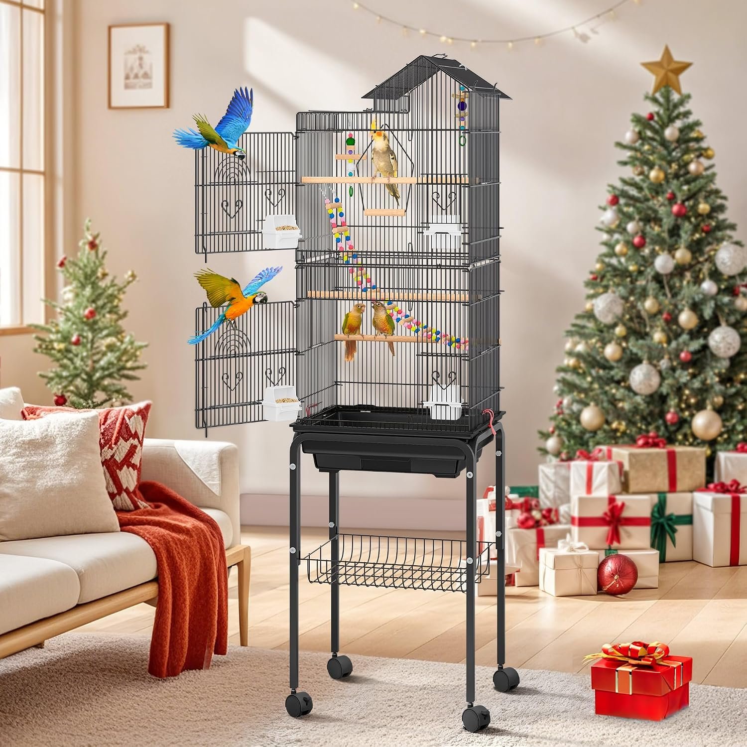DWVO 62-inch Metal Bird Cage