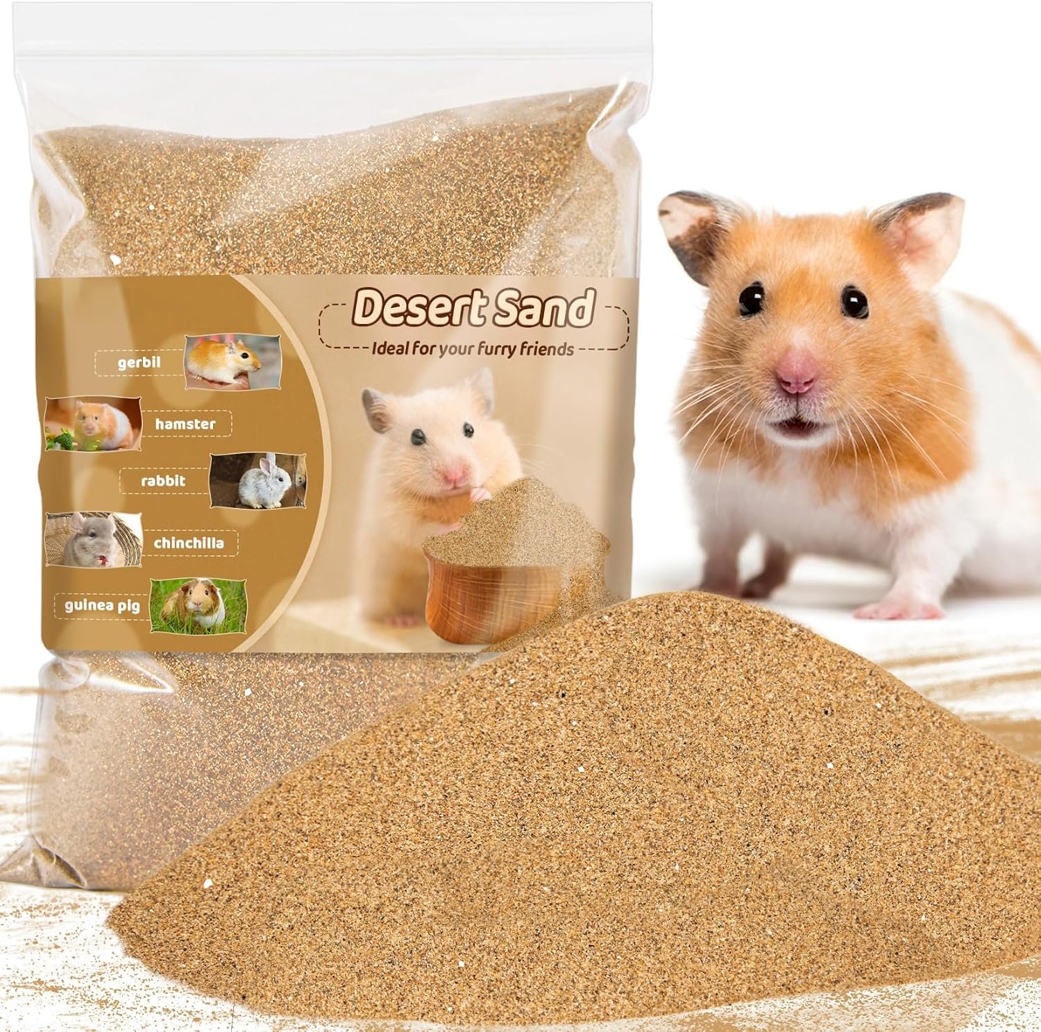Sukh Hamster Desert Sand – Coarse Bedding Sand, Hamster Hides & Cleaning