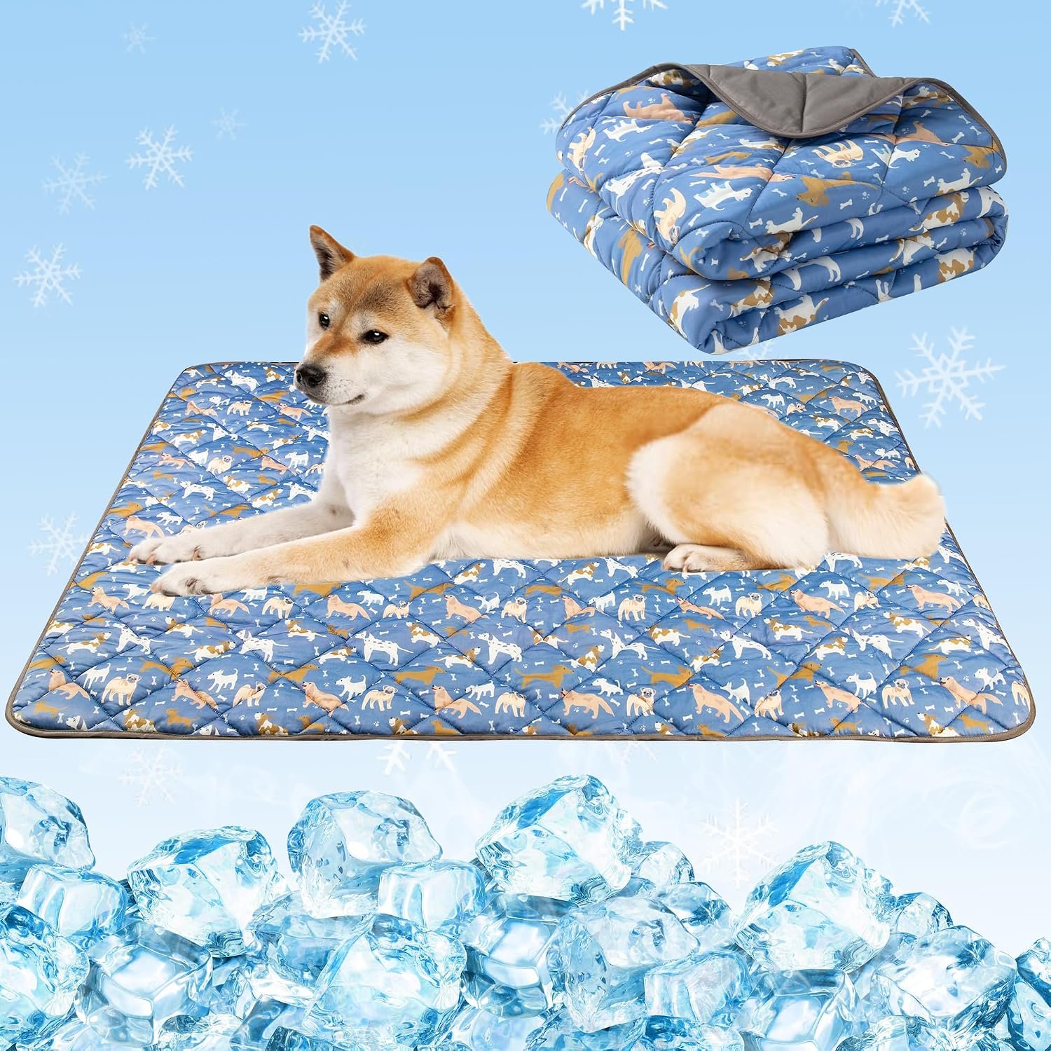 Dog Cooling Mat,Cat Self Cool Ice Pad,Lightweight Pet Cooling Pads Blanket Bed Cover,Puppies Summer Cool Tech Fabric,Washable Dog Sleeping Mat for Home & Outdoor,Keep Cool for Pets