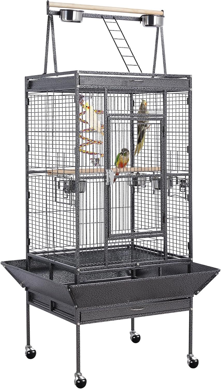 Yaheetech 69″ Large Bird Cage, Rolling Parrot Cage for Parakeets Cockatiels