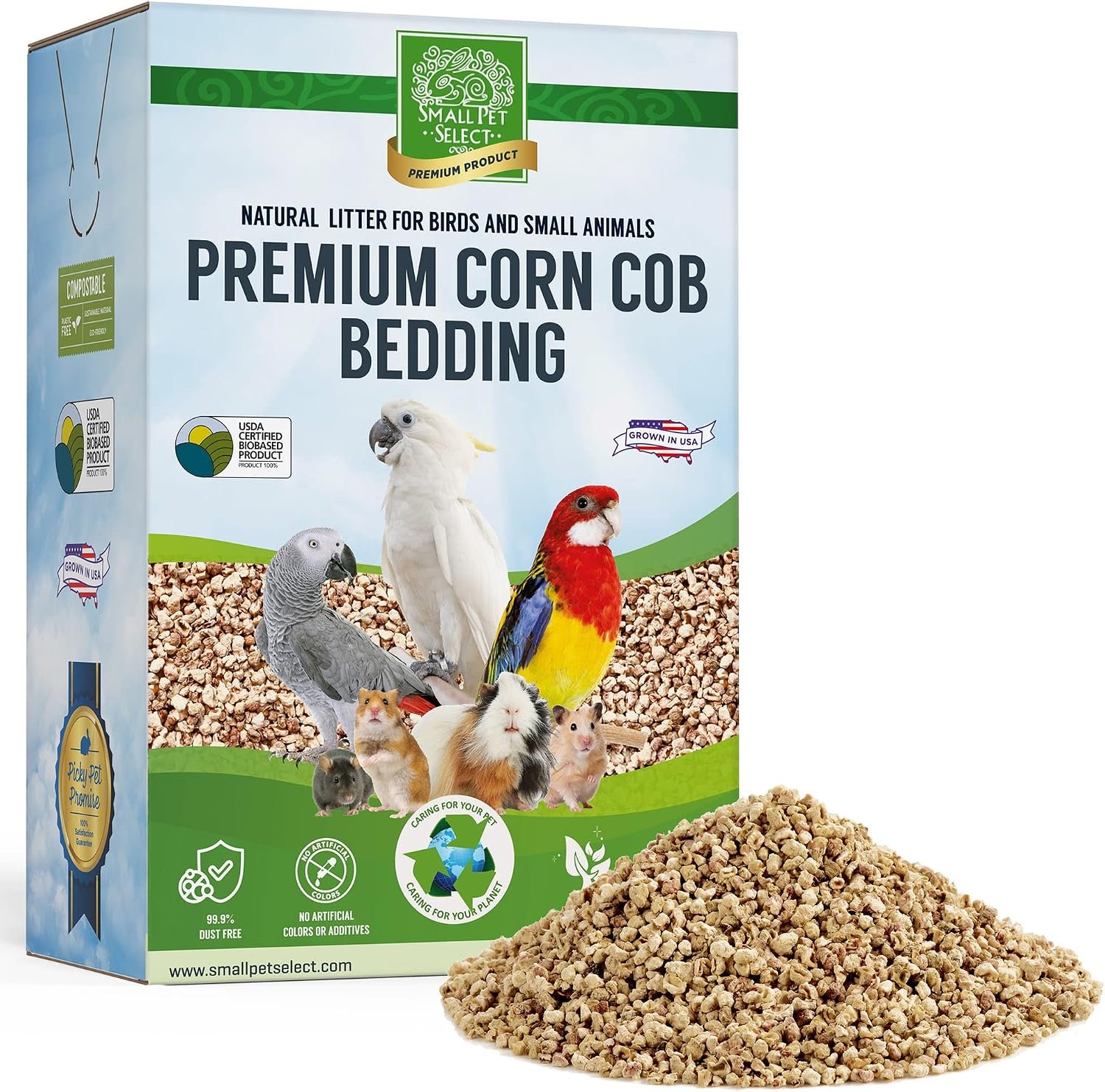 Small Pet Select Corn Cob Bedding & Litter, 100% Natural, 12 lb
