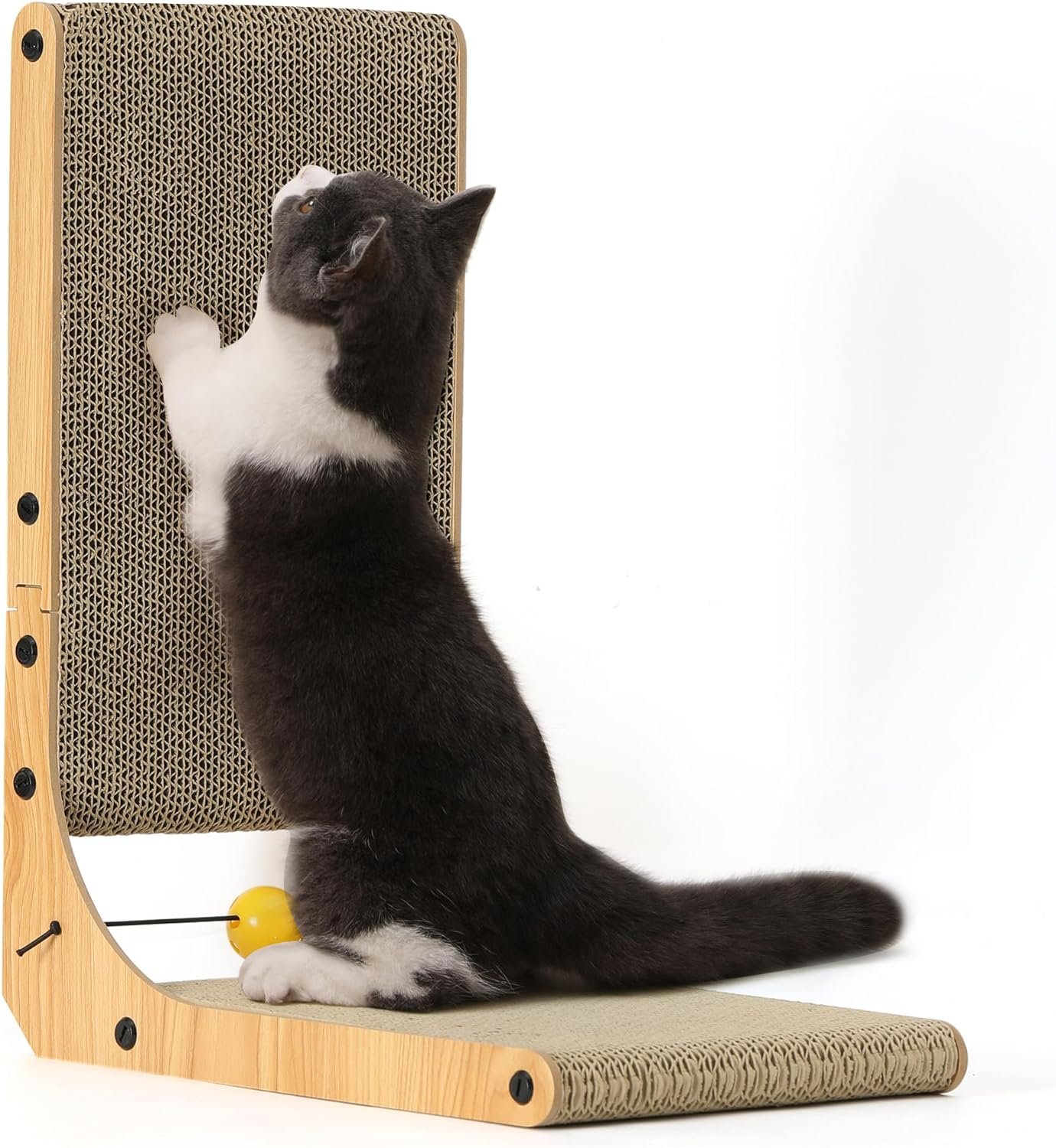 FUKUMARU Cat Scratcher, 18.9 Inch L Shaped Cat Scratch Pad for Indoor Cats