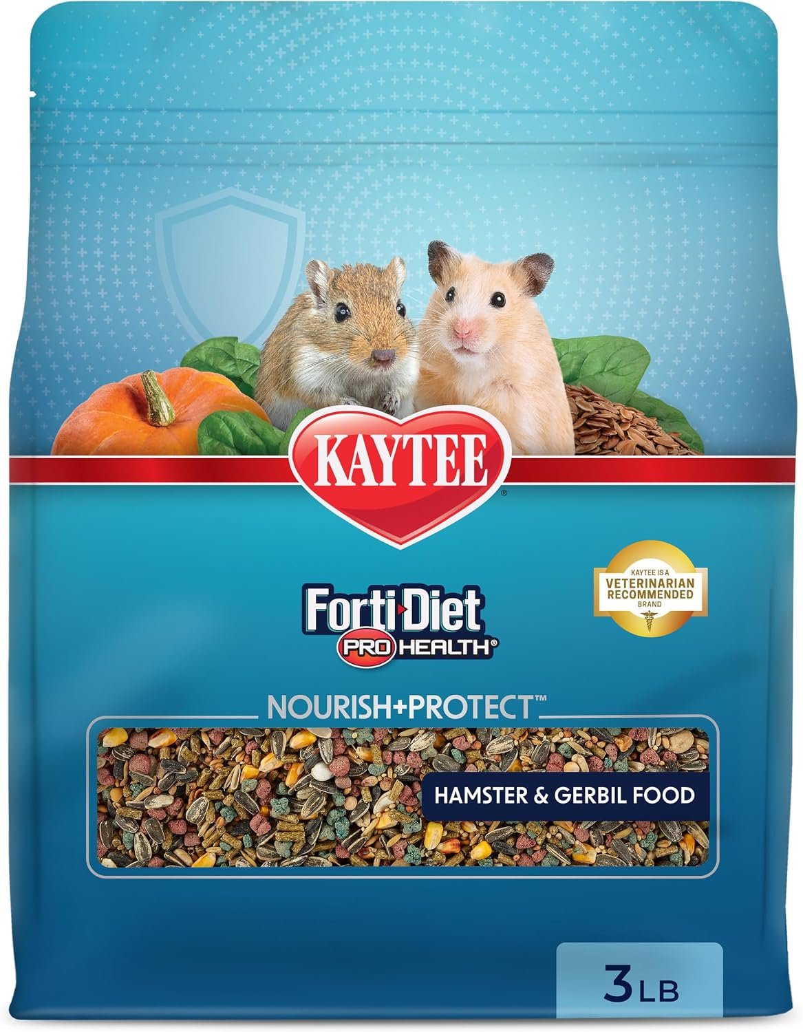 Kaytee Forti-Diet Pro Health Nourish+Protect Hamster Food & Gerbil Food