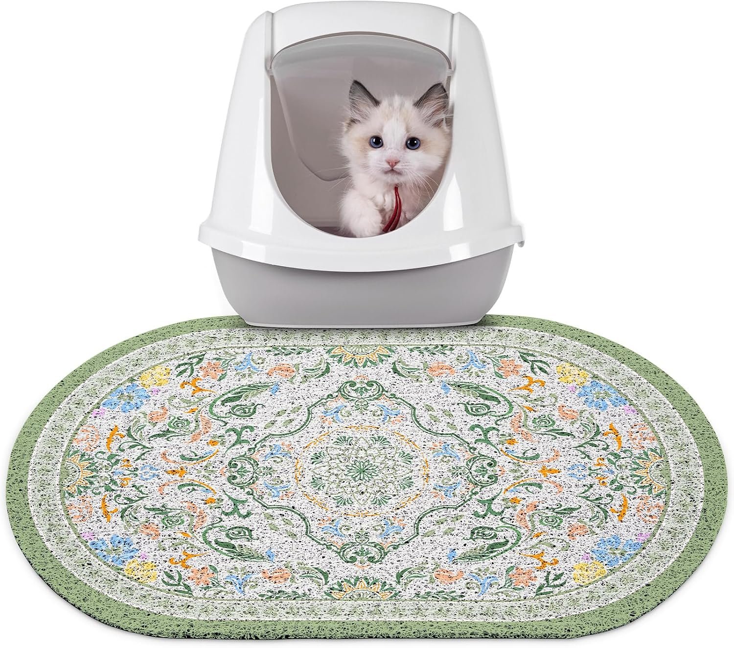 Bienbee Cat Litter Mat, 24″ x 15″ Dense Trapping Mesh for Litter Boxes