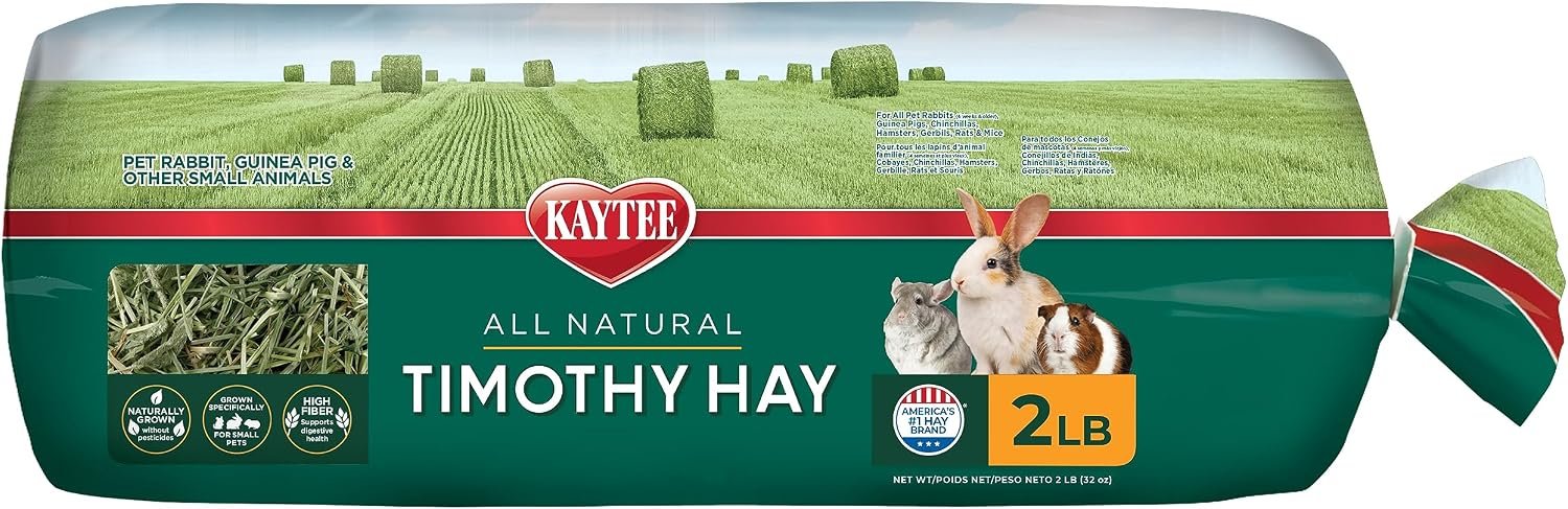 Kaytee Timothy Hay, High Fiber for Rabbits, Guinea Pigs, 32 Ounces