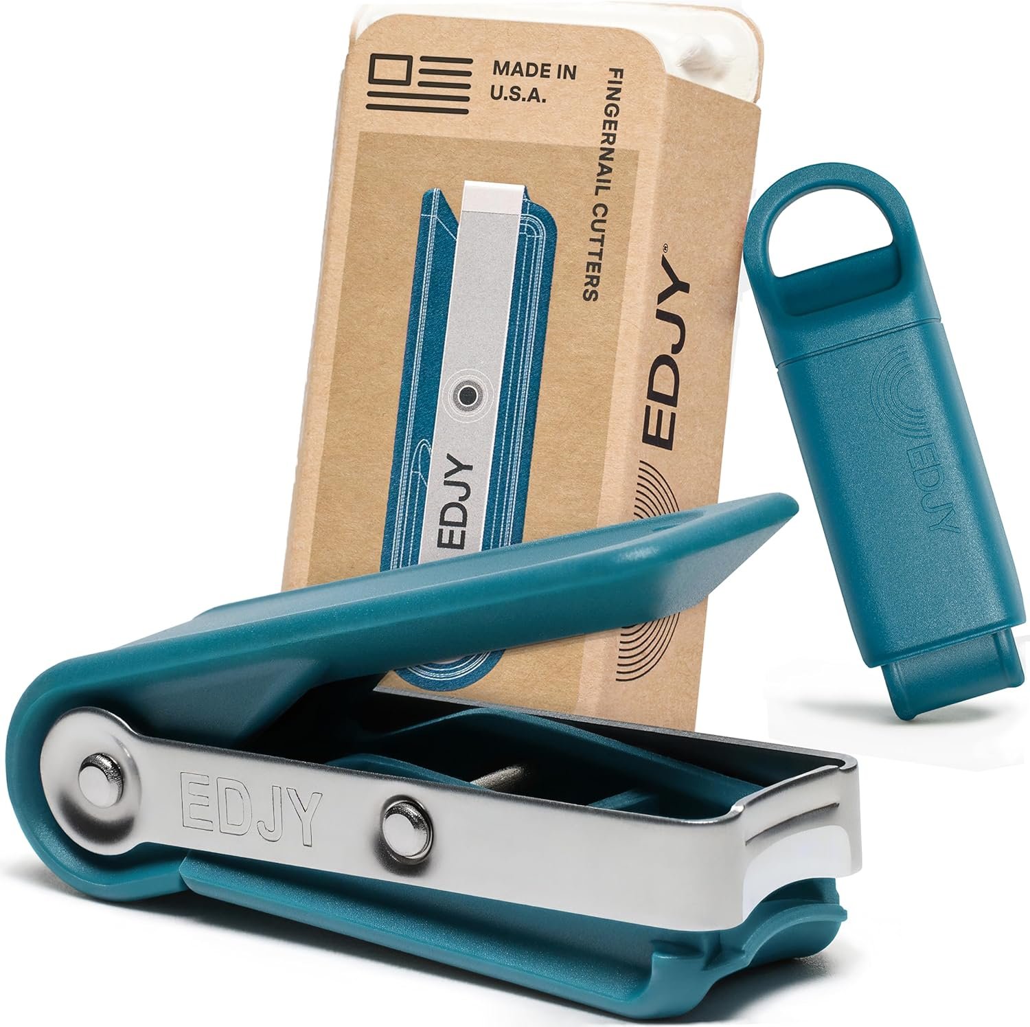 EDJY Fingernail Cutter Nail Cutter Stainless Steel EDJY Blue