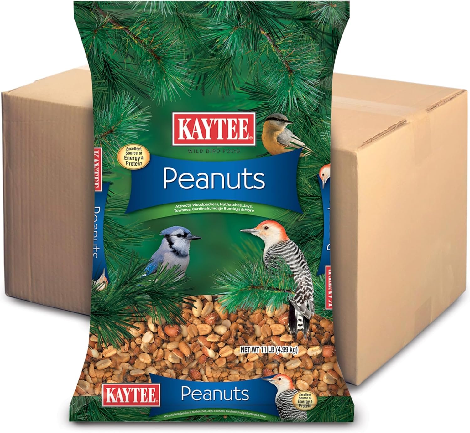 Kaytee Peanuts Wild Bird Food, High in Fat and Protein