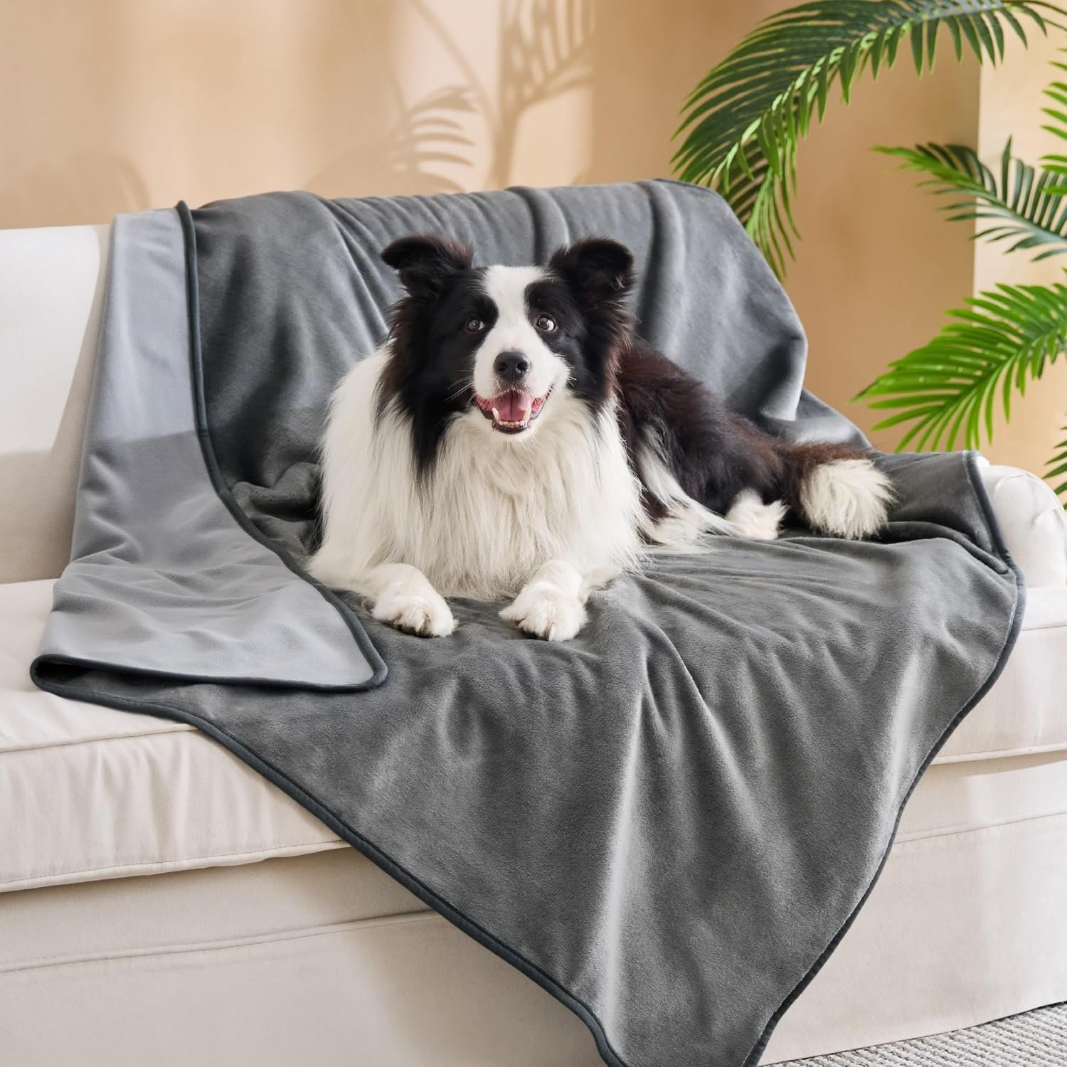 Bedsure Waterproof Blanket Soft Flannel Fleece Couch Cover,50×60 Grey