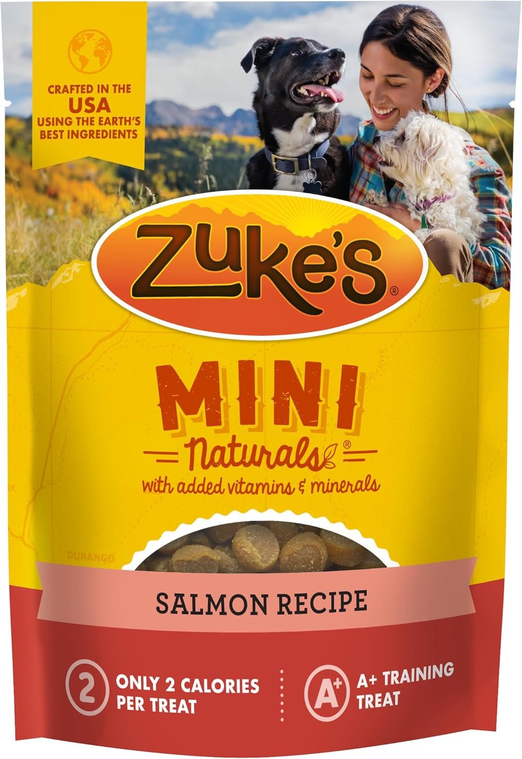 Zuke’s Mini Naturals Dog Training Treats, Salmon Recipe, 16 oz Pouch