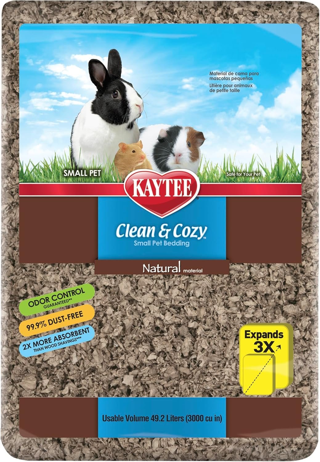 Kaytee Clean & Cozy Natural Paper Bedding, 49.2 Liters
