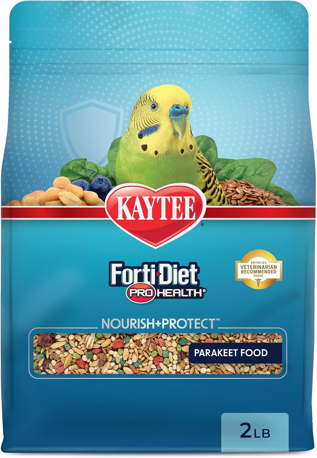 Kaytee Forti-Diet Pro Health Nourish+Protect Parakeet Food, 2 Pounds