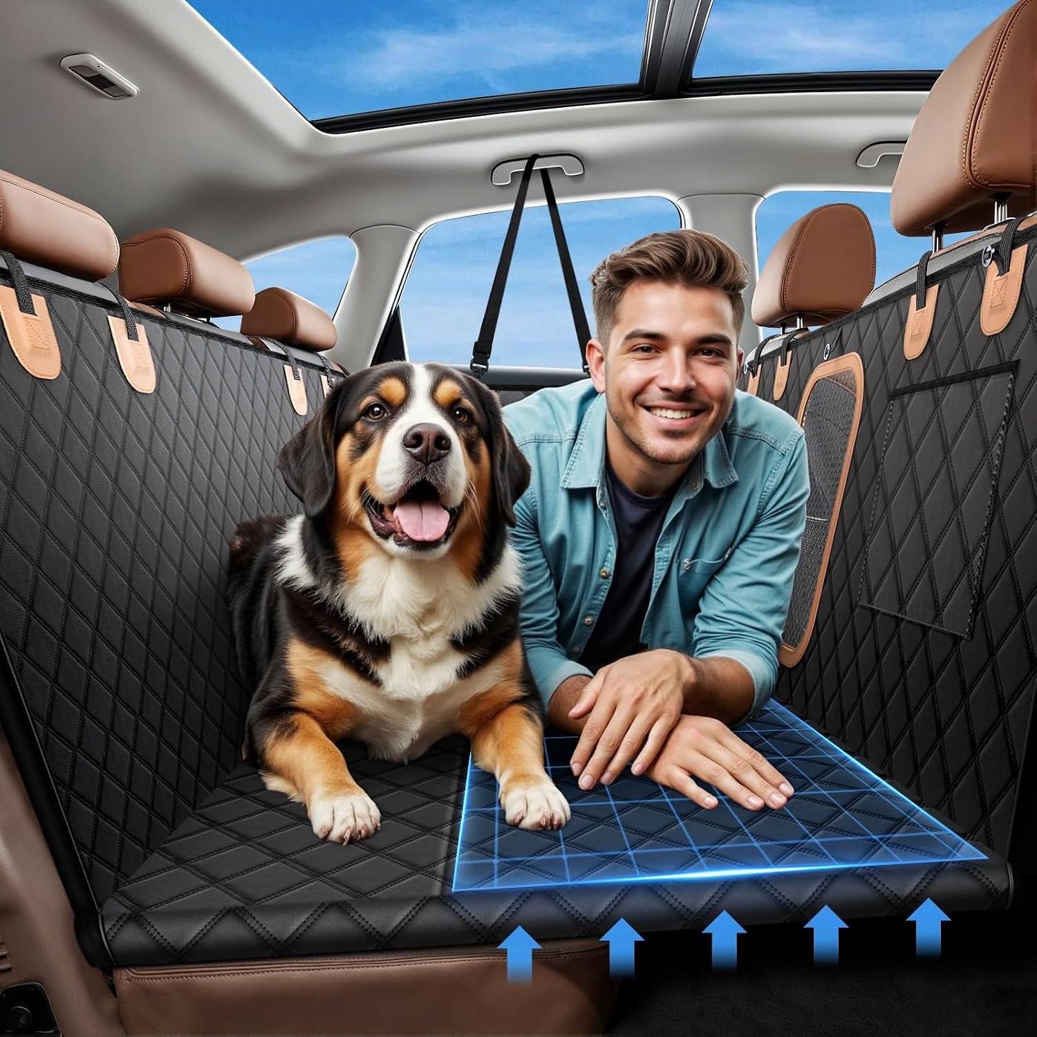 A-Pce 600D Heavy Duty Dog Car Seat Cover for Back Seat, 2026 Upgraded