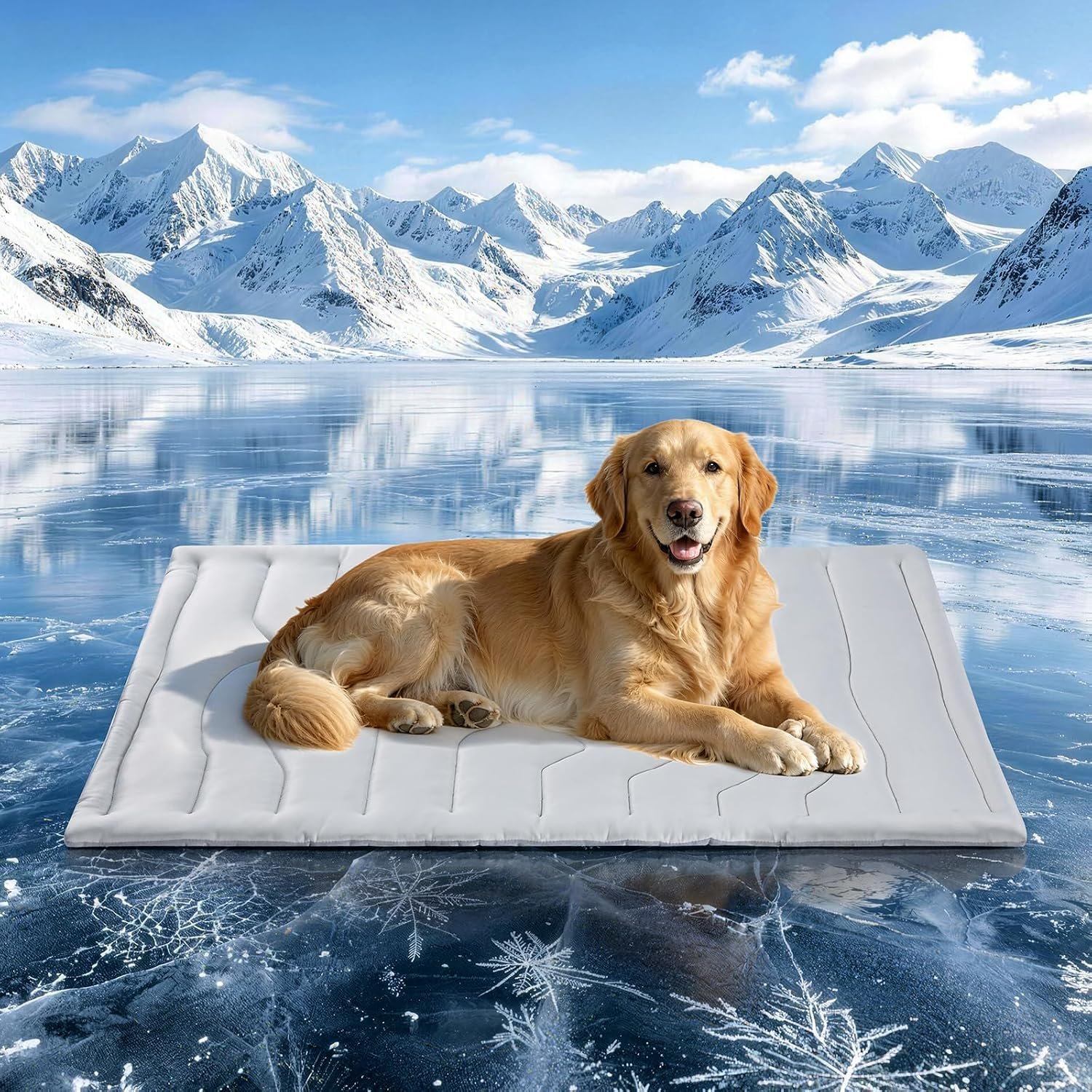 Cooling Mat for Large Dogs, Thick & Reversible Dog Cooling Pad