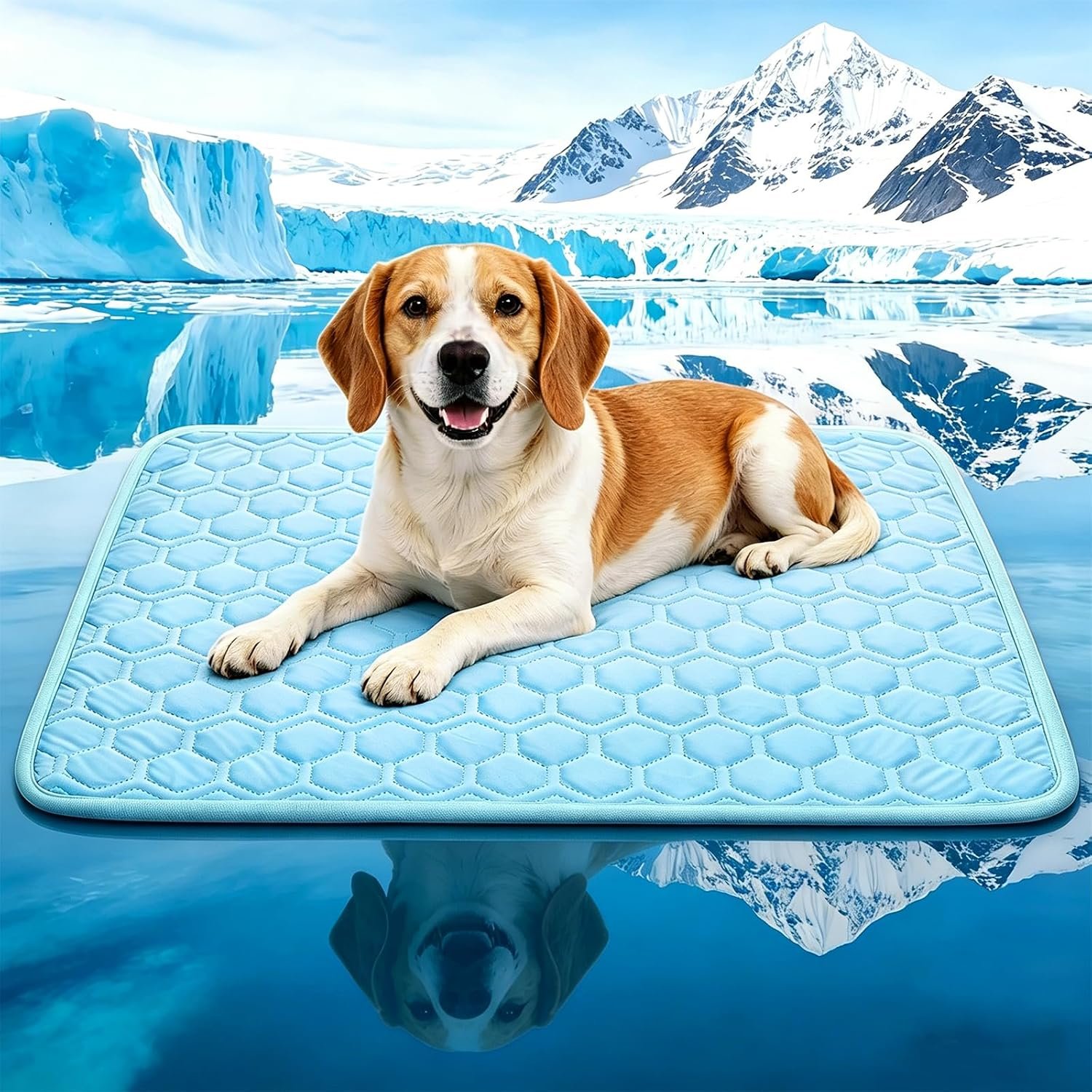 Arc-Chill Dog Cooling Mat, Non-Slip Washable Portable Cool Pad