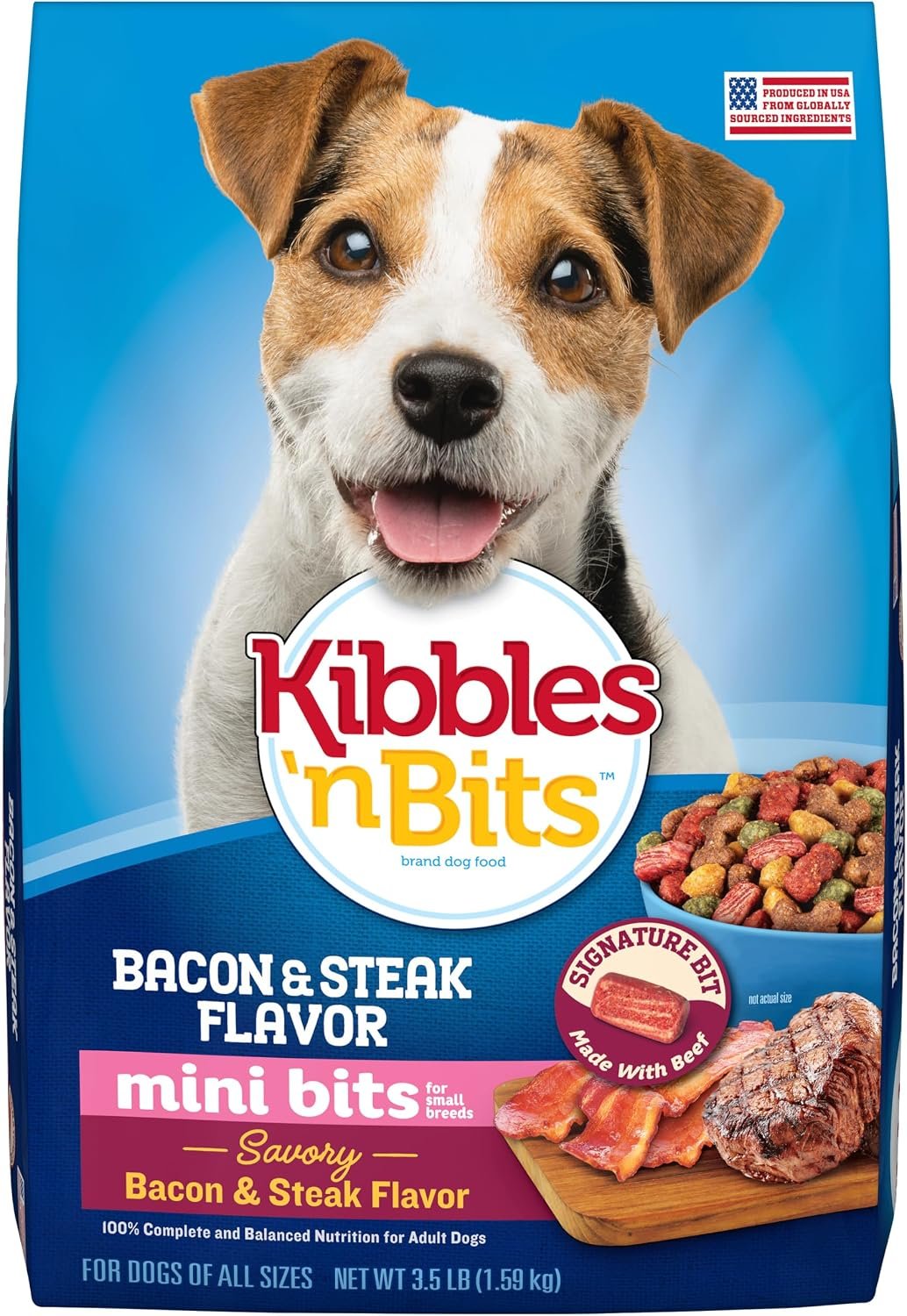 Kibbles ‘n Bits Mini Bits Small Breed Dry Dog Food, 3.5 lb. Bag