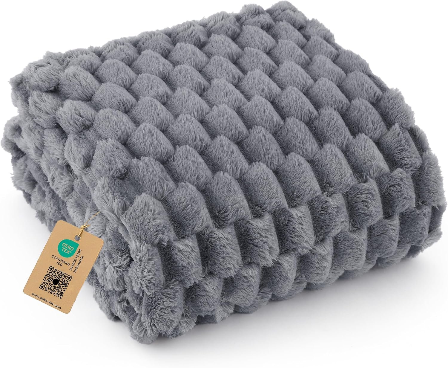 Bedsure Dog Blanket for Small Dogs Puppy Cats with Soft Fleece 25×35 Grey