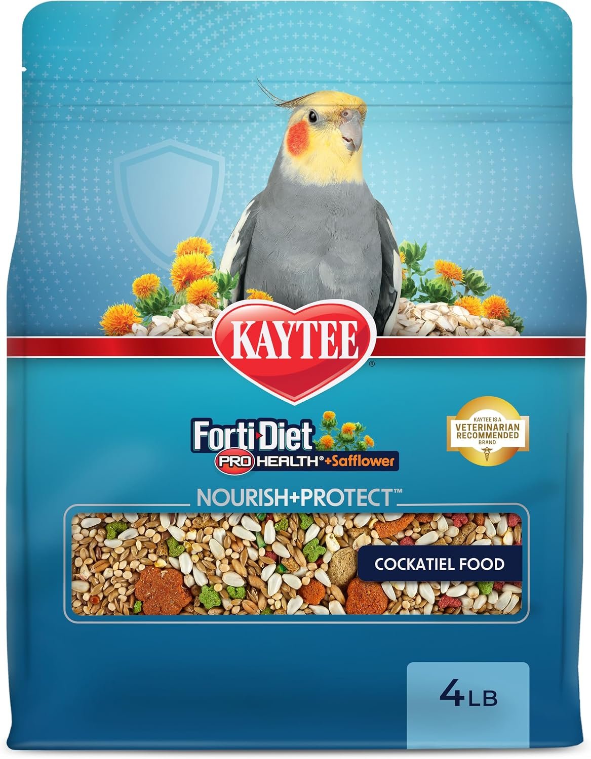 Kaytee Forti-Diet Pro Health+Safflower Nourish+Protect Cockatiel Food