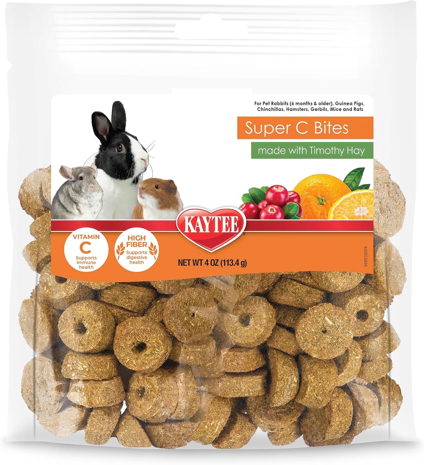 Kaytee Super C Bites Guinea Pig Treats, Cranberry, 4 Oz