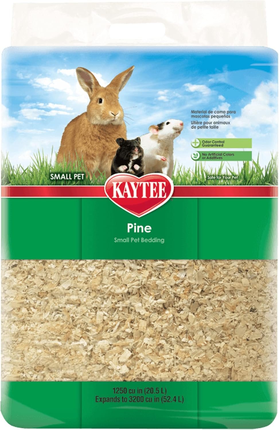 Kaytee Small Animal Pine Bedding for Guinea Pigs, Rabbits, 52.4 Liter