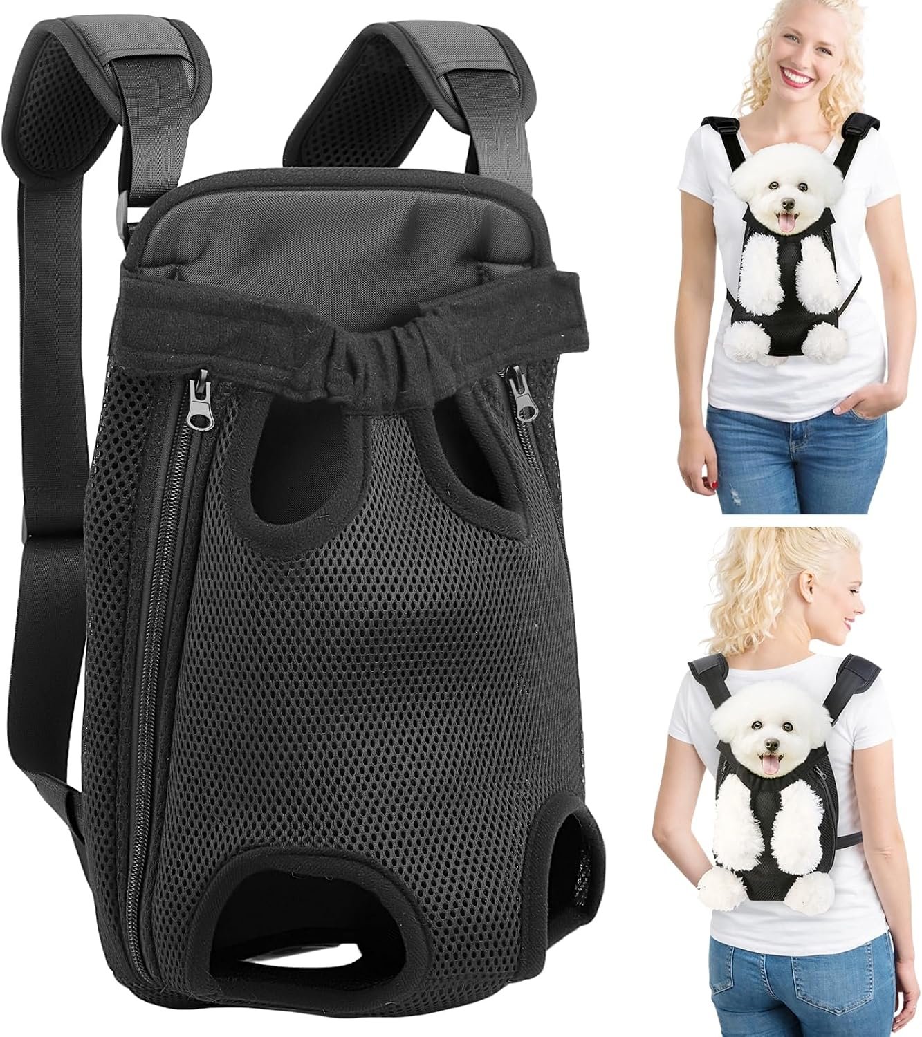 Mosago Dog Backpack Carrier with Thick Padded Bottom Support, 7–11 lbs