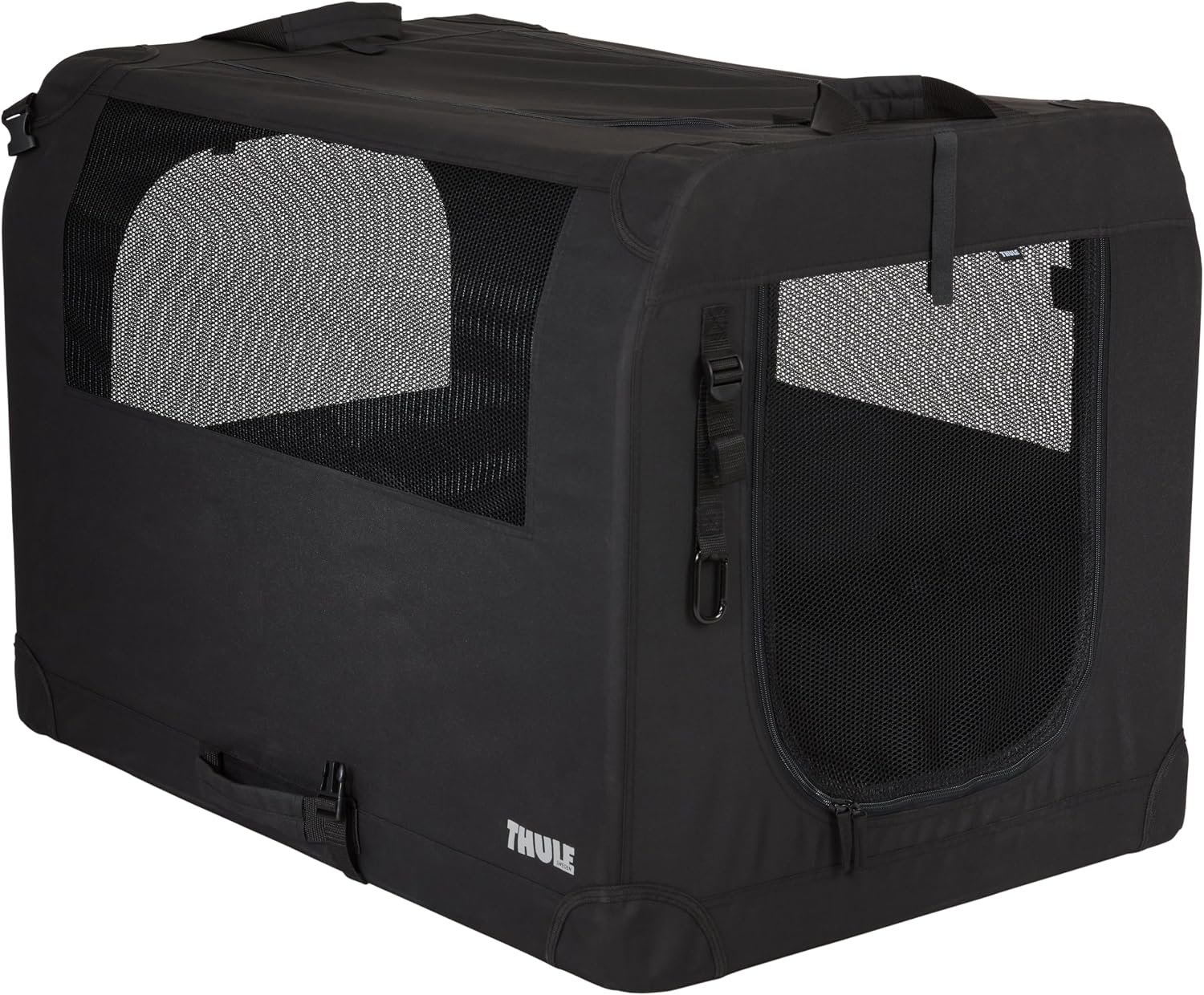 Thule Collapsible Dog Kennel Size Large, Zippered Panel, Folds Down Easily