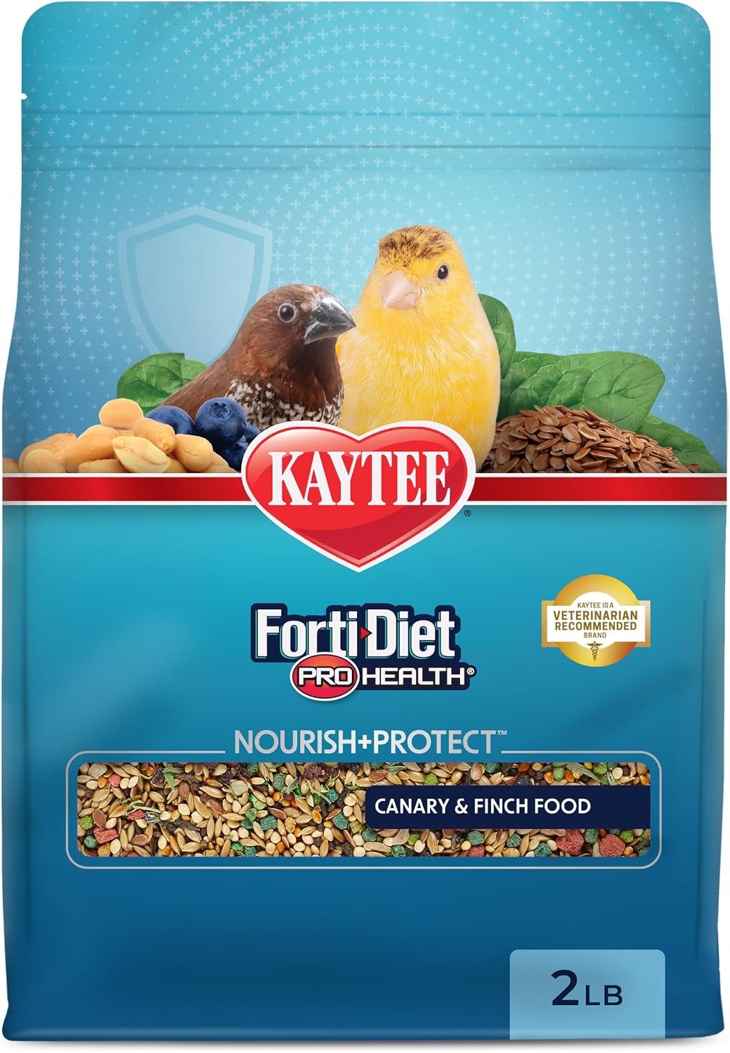 Kaytee Forti-Diet Pro Health Nourish+Protect Canary & Finch Food, 2 Lb