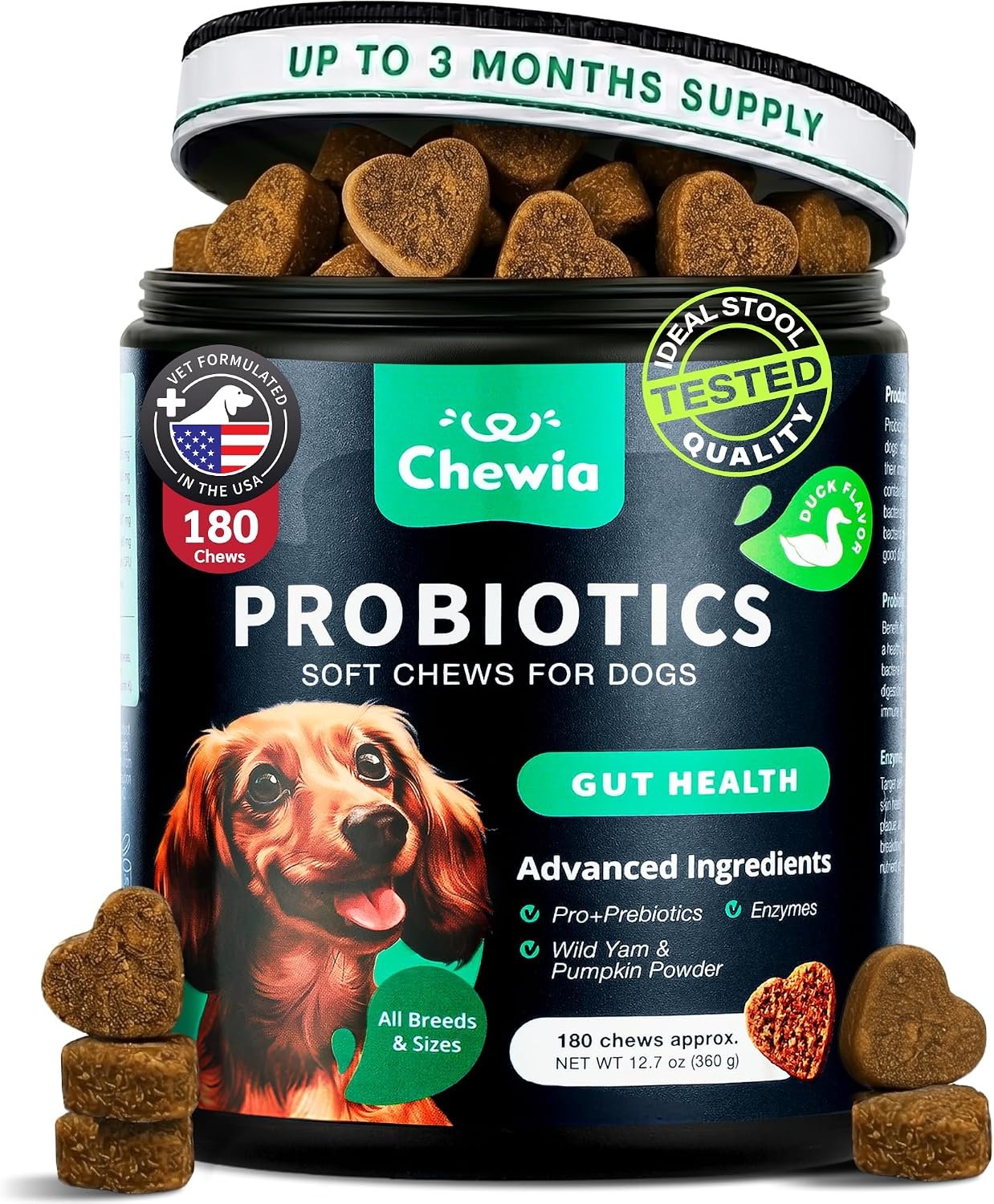 Probiotics for Dogs Gut & Digestive Health, Itchy Skin & Yeast Support