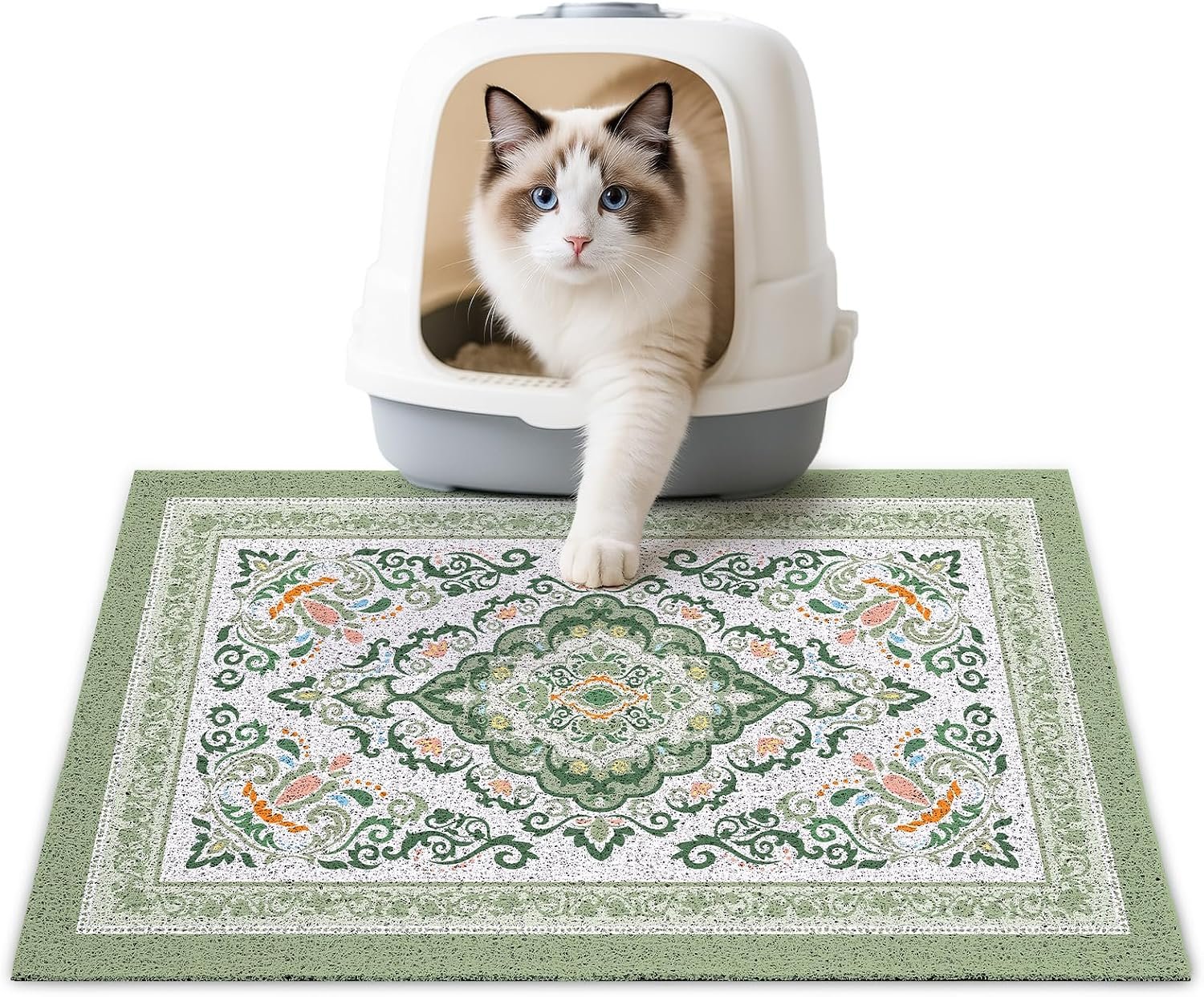 Unicorn Catcher 24″x15″ Cat Litter Mat Non-Slip Washable Litter Box Mat
