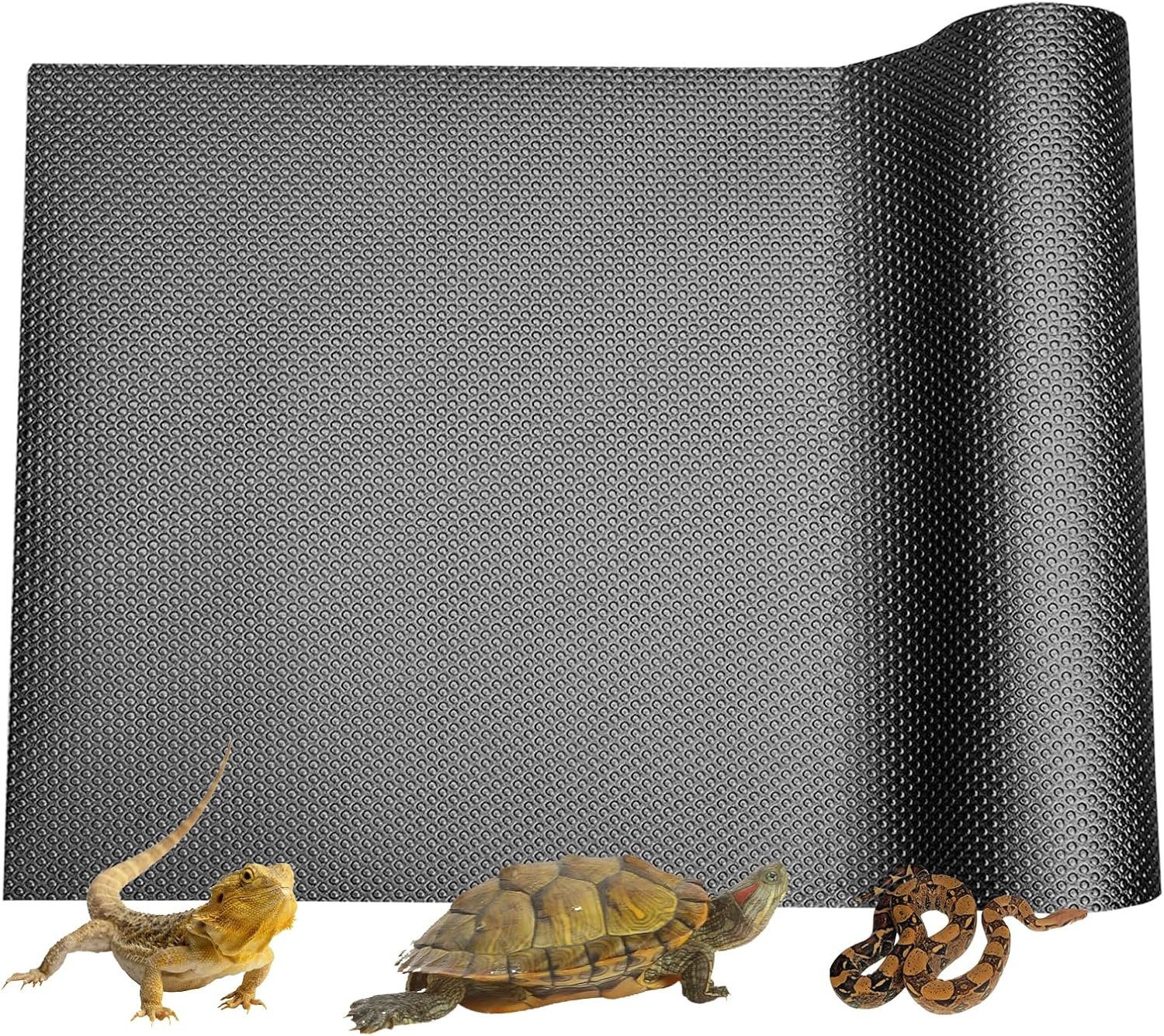 LWFCOEE Reptile Carpet Bearded Dragon Tank Accessories for 40 Gallon, 20 Gallon, 50 GallonTank, 17.5×79 Inch Non-Adhesive Reptile Mat Terrarium Liner for Leopard Gecko, Snake, Lizard and Tortoise