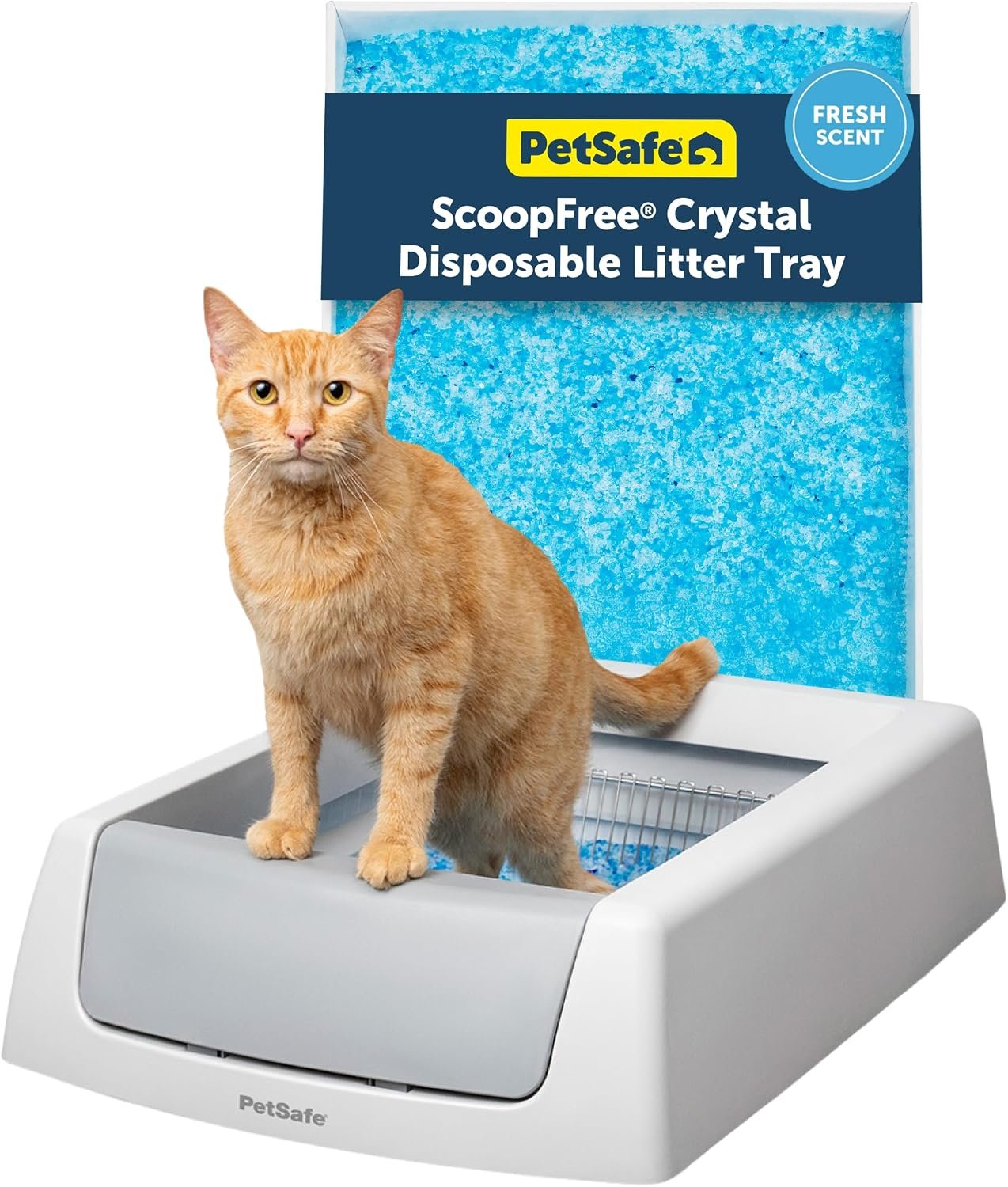 PetSafe ScoopFree Crystal Classic Self-Cleaning Litter Box, Gray