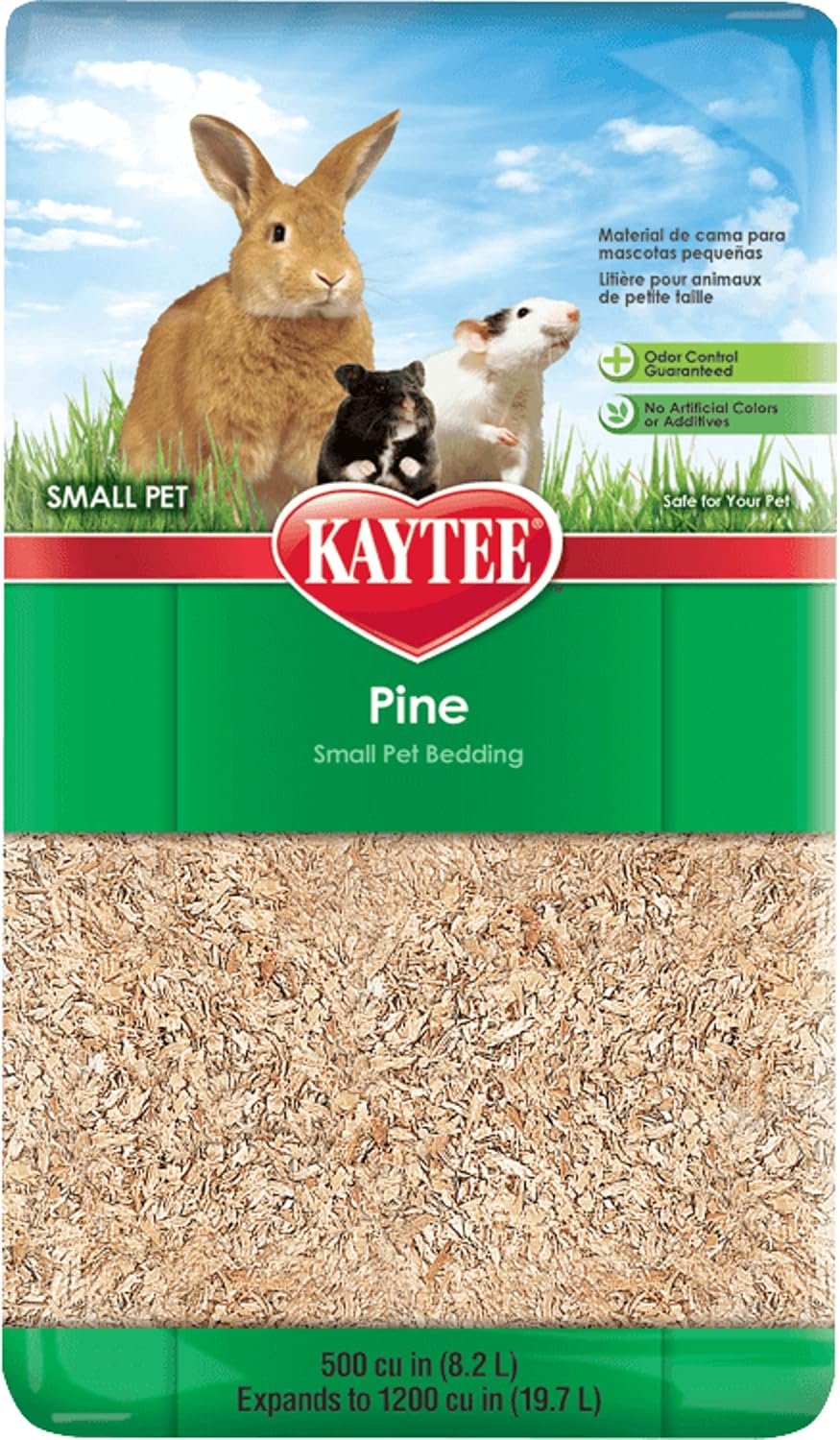 Kaytee Small Animal Pine Bedding for Guinea Pigs, Rabbits, 19.7 Liter