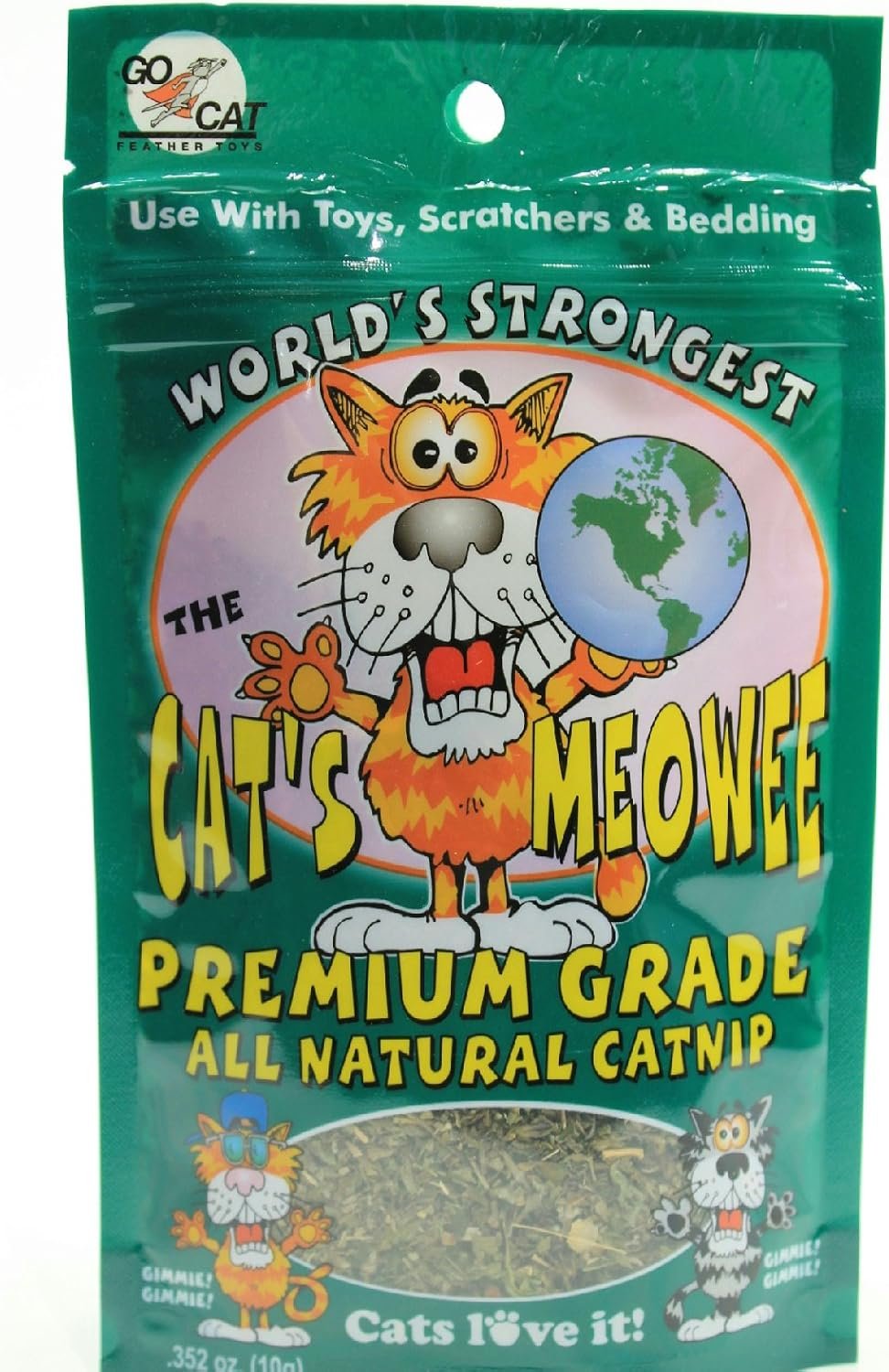The Cat’s Meowee Premium Grade, All Natural, Catnip.