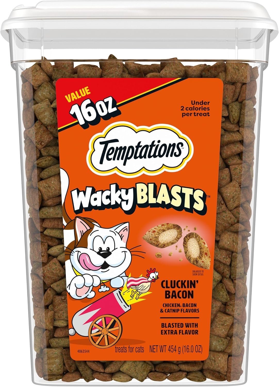 Temptations Wacky Blasts Cat Treats, Cluckin’ Bacon Flavor, 16 oz