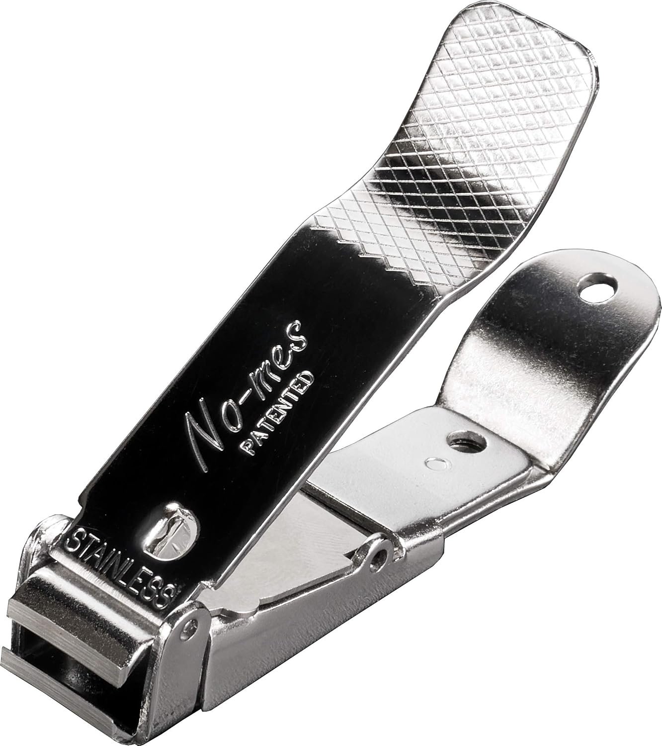 No-mes Toenail Clipper, Made in USA, Catches Clippings, Patented Ergonomic Grip, Built-in Nail File
